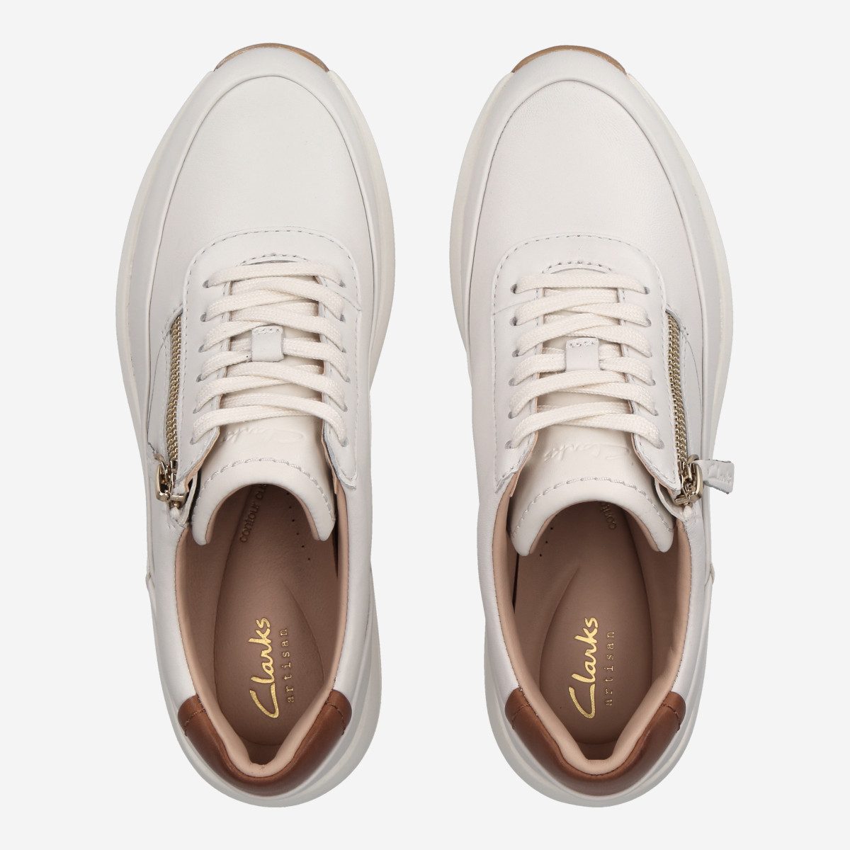 Clarks Clarks Tivoli Zip 26176650 4, Sneaker in Weiß für Damen Sneaker