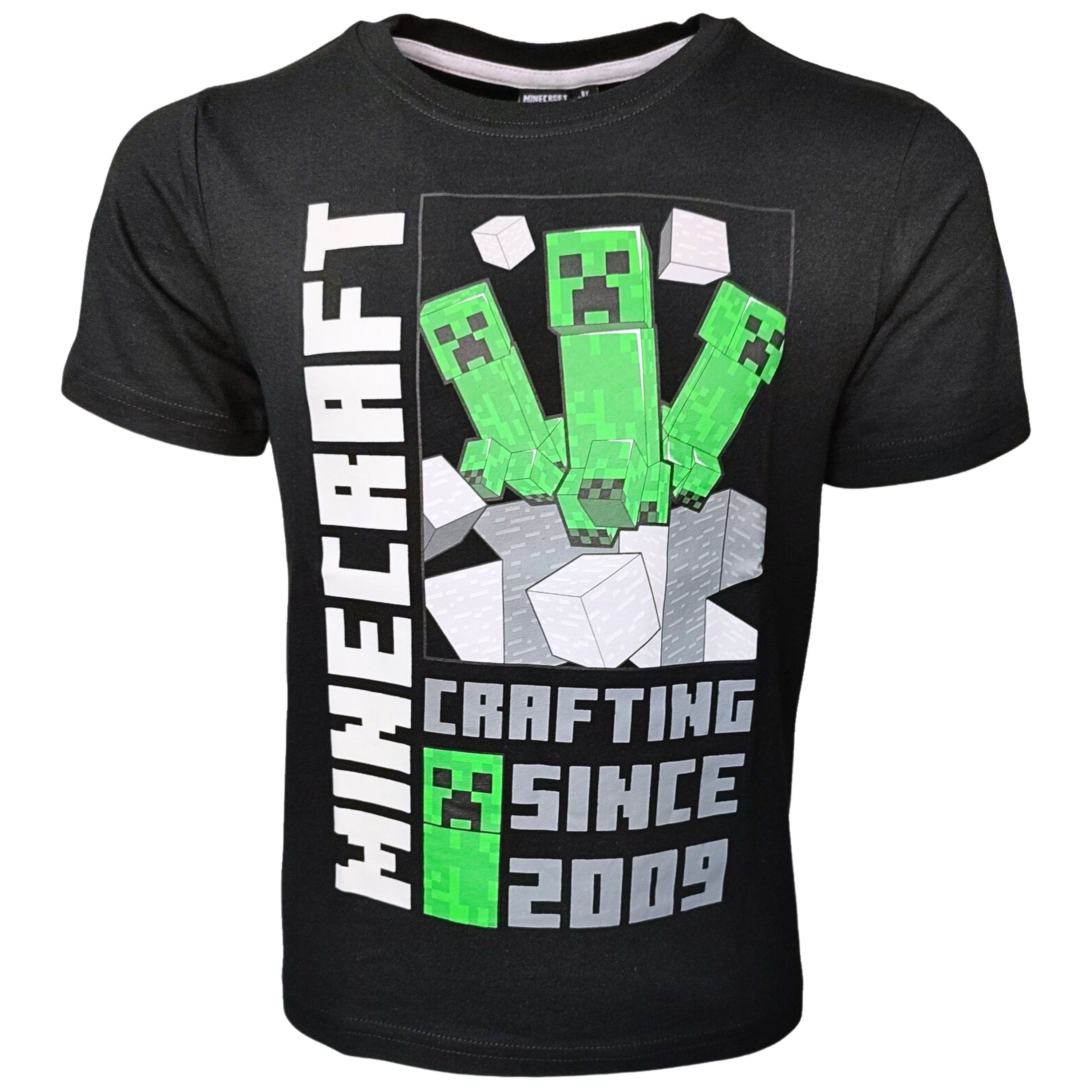 Minecraft T-Shirt Creeper Jungen Gamers Kurzarmshirt Gr. 116-152 cm