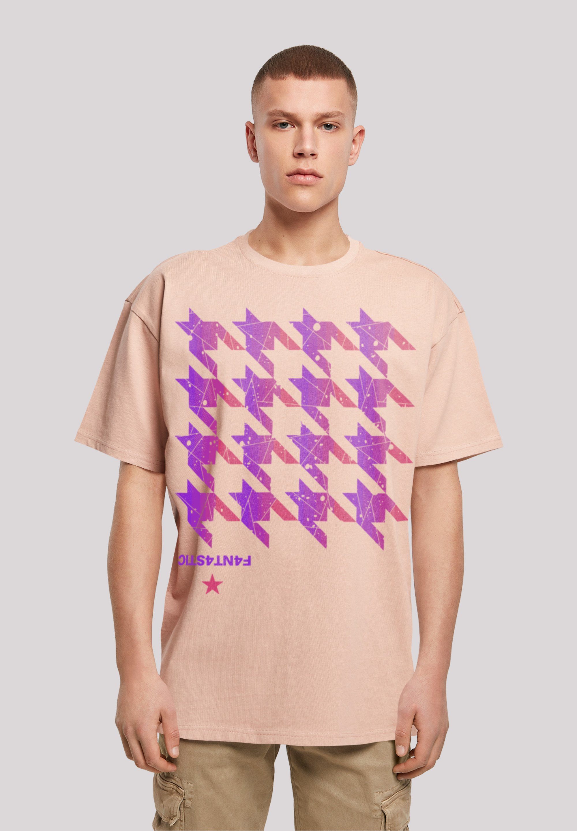 F4NT4STIC T-Shirt Hahnentritt Pink Print amber