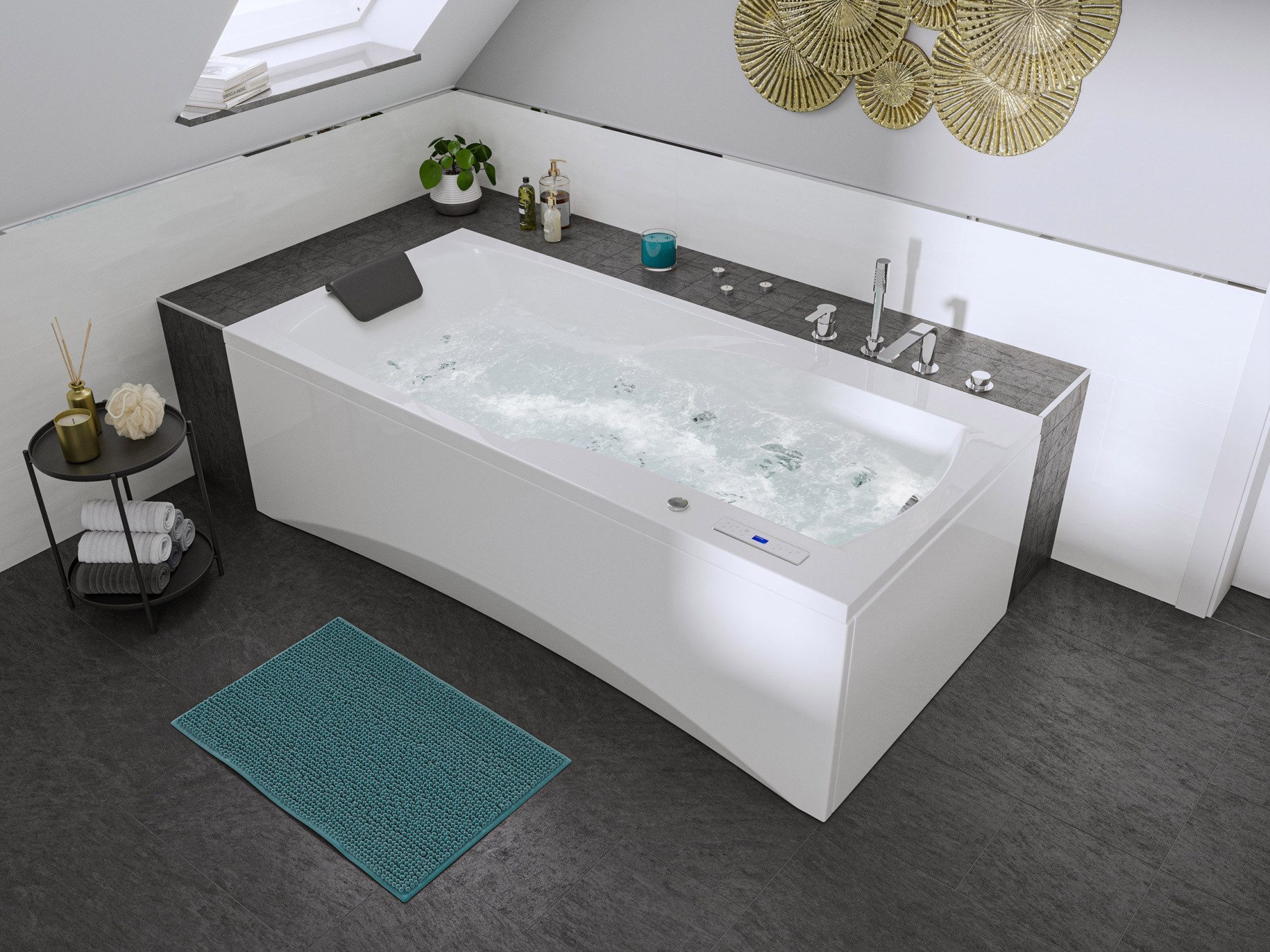 Magnolia Home Whirlpool Rechteck Whirlpool Centauri 190x90 links Made in Germany 18 Düsen ohne