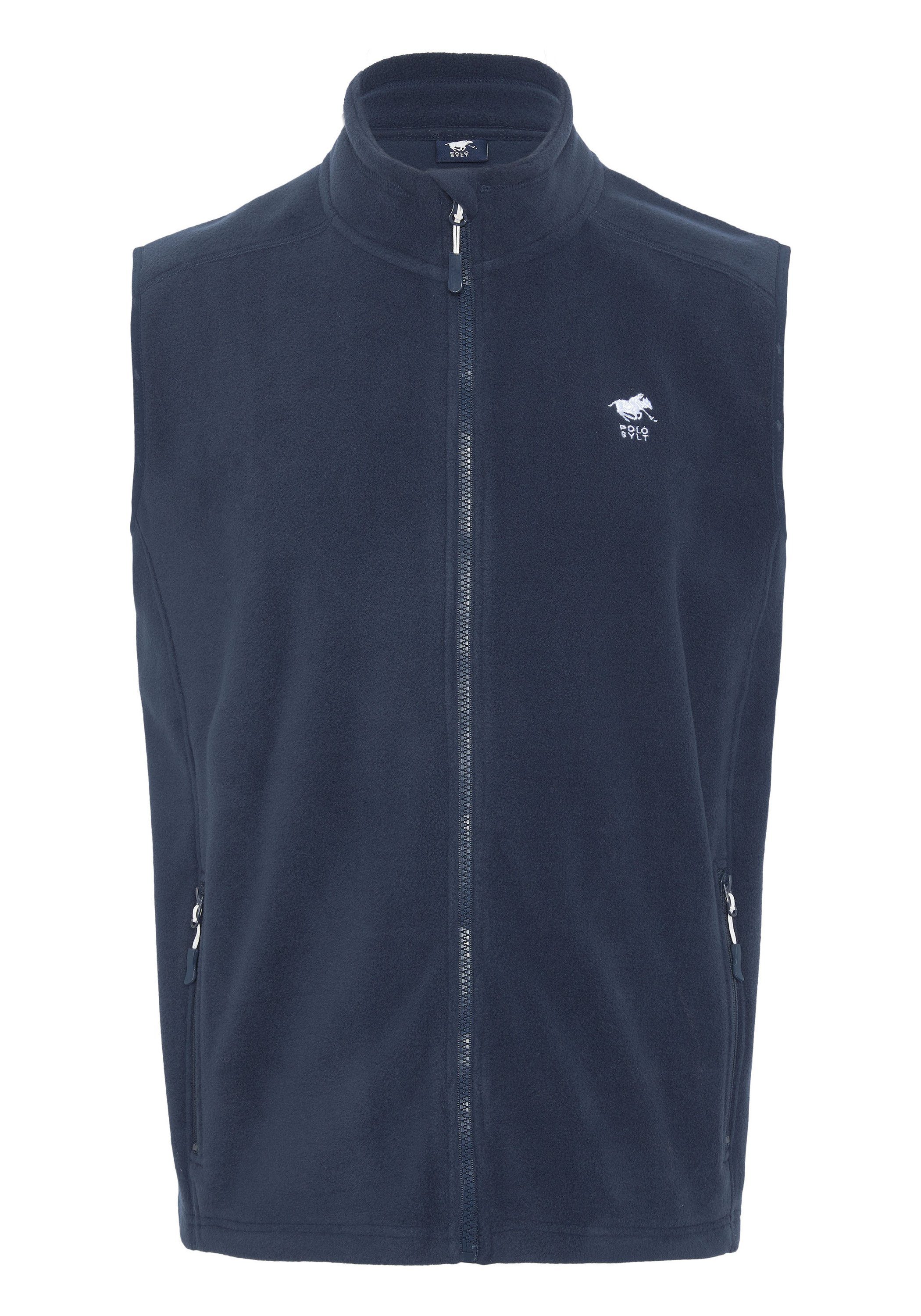 Polo Sylt Fleeceweste mit Label-Stitchings günstig online kaufen