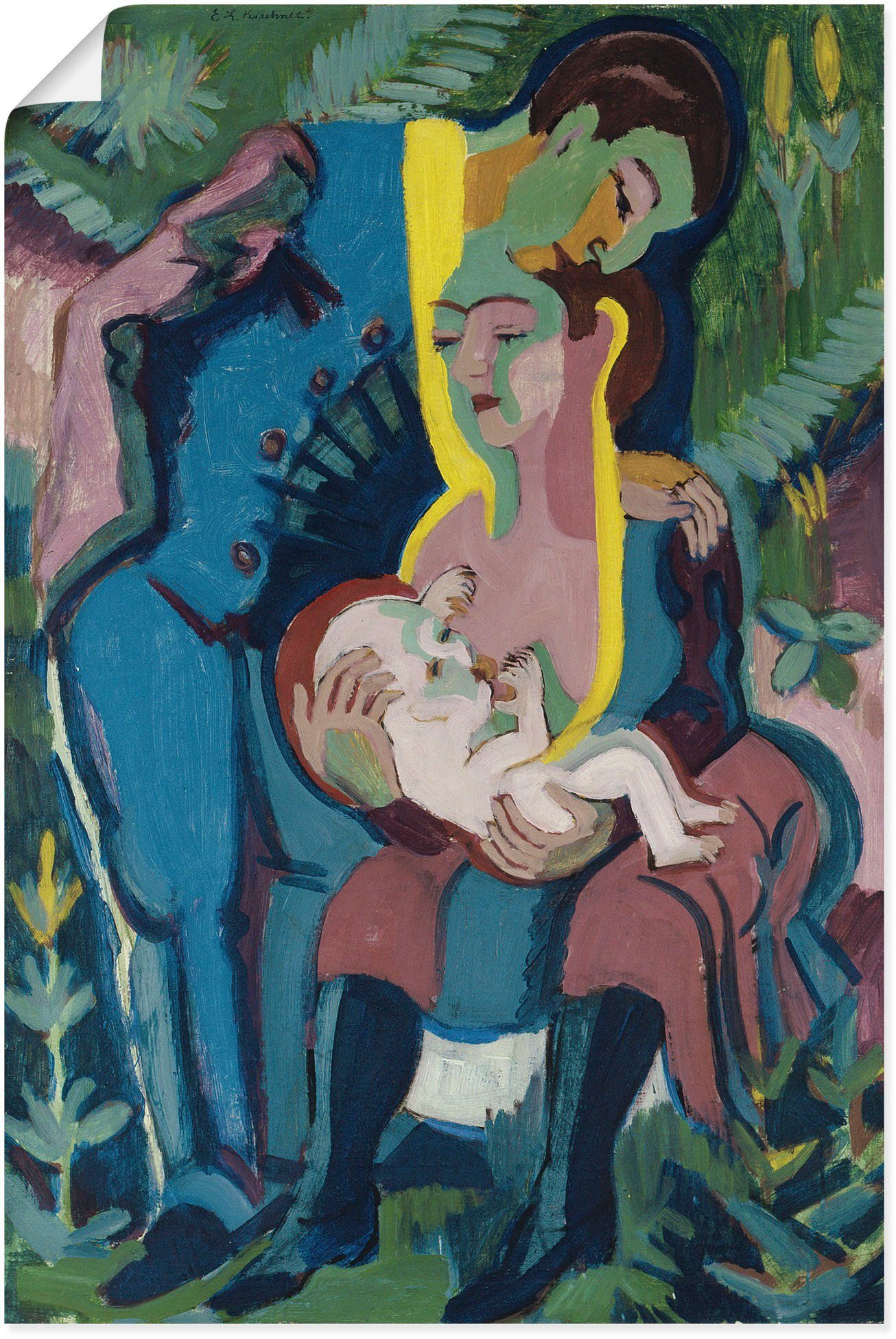 Größen Poster Wandbild in Die Wandaufkleber Familien als versch. & Leinwandbild, Gruppen Artland Familie. (1 1927/28, Alubild, oder St),