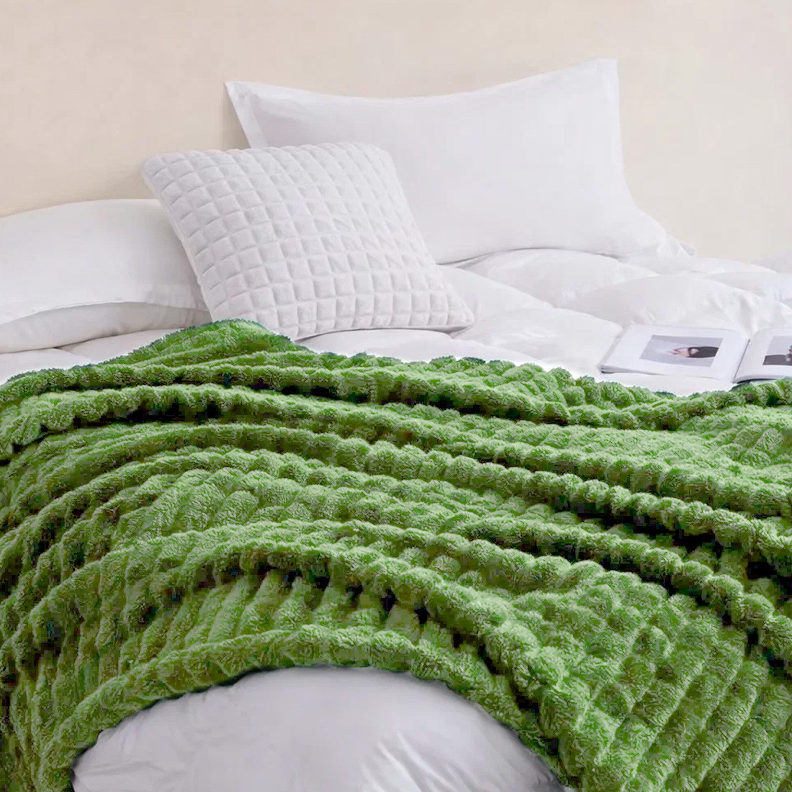 Wohndecke Blasen Decke Kuscheldecke Milchsamt Super Soft Wohndecke, CALIYO, günstig online kaufen
