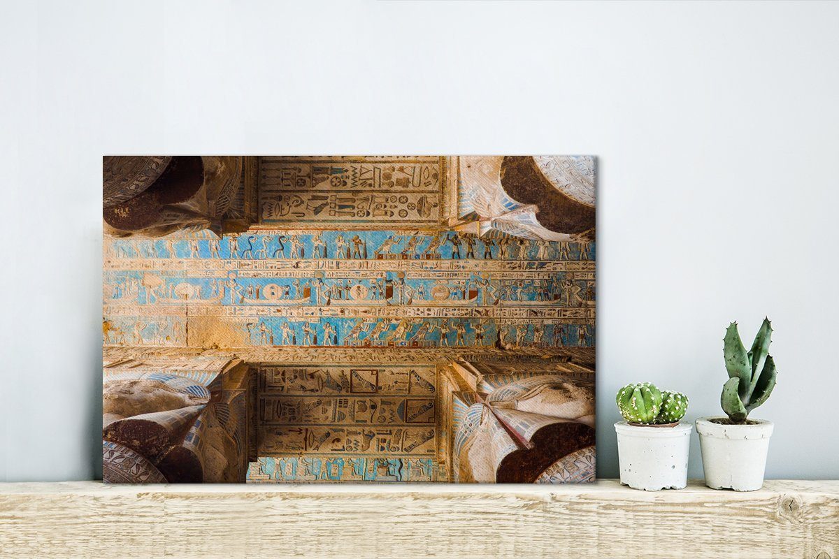 Leinwandbild Wanddeko, In Tempels von Hypostylhalle des Äußeren Leinwandbilder, (1 cm St), OneMillionCanvasses® Ägypten, Aufhängefertig, Wandbild der Simbel Abu in 30x20