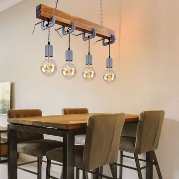 Globo Hängeleuchte, Leuchtmittel nicht inklusive, Hängeleuchte Holz Esstisch Lampe Küche hängend