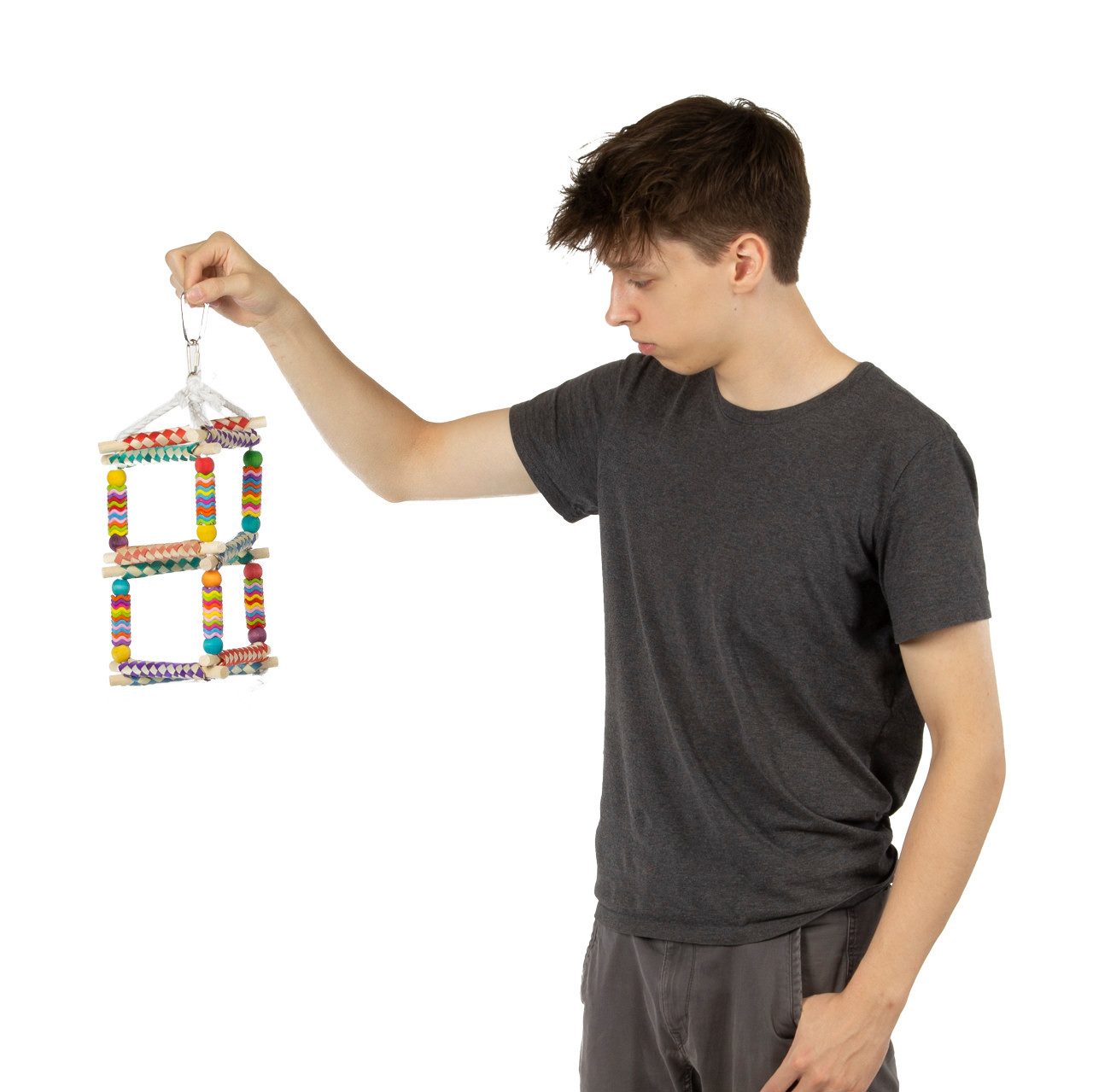 Vogelspielplatz Vogelspielzeug Fiesta Pagoda, bunte Vogelschaukel
