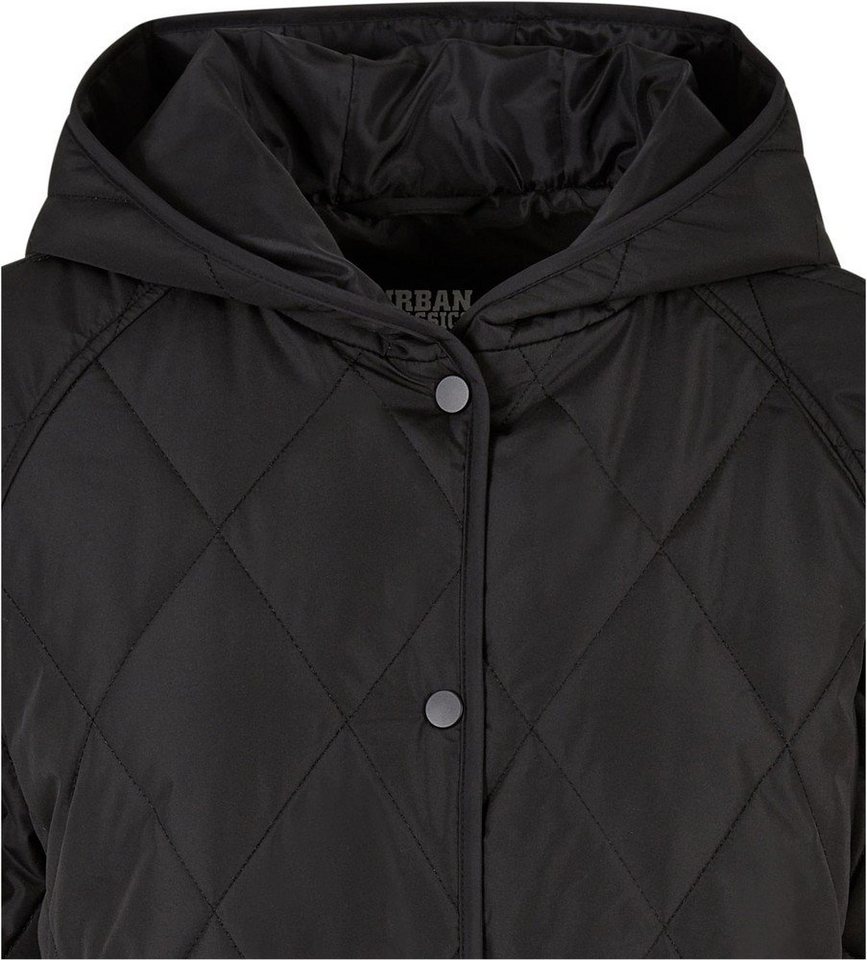 URBAN CLASSICS Steppjacke Ladies Oversized Diamond Quilted Hooded Jacket