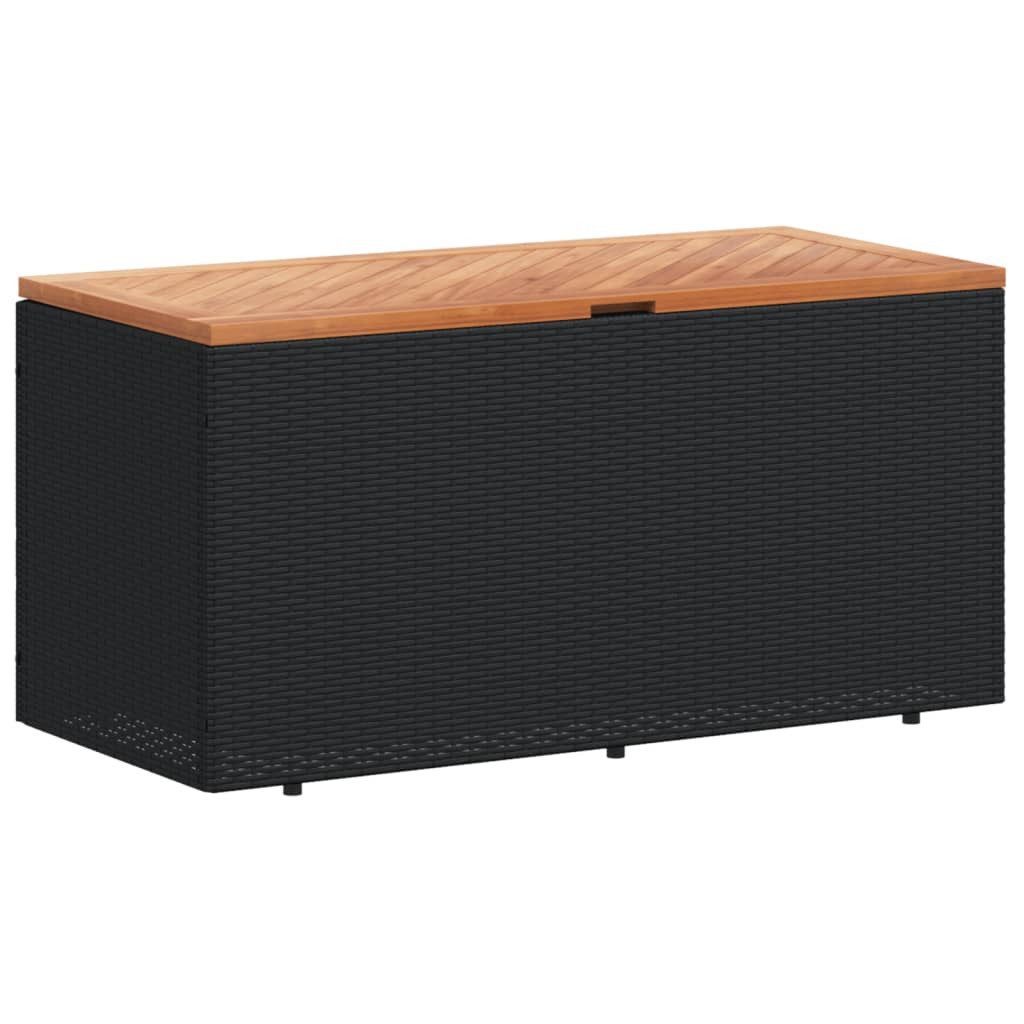 vidaXL Auflagenbox 110 x 50 x 54 cm Gartentruhe Kissenbox Kissentruhe Auflagenbox Schwarz