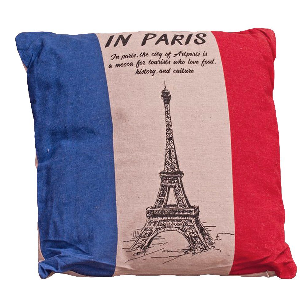 Dekokissen aus Leinen Kissen Flagge PARIS LebensWohnArt mit