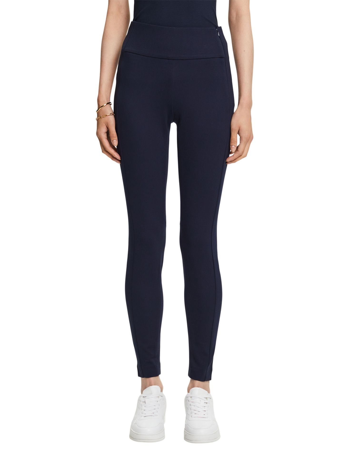 Punto-Jerseyleggings Esprit Stoffhose NAVY