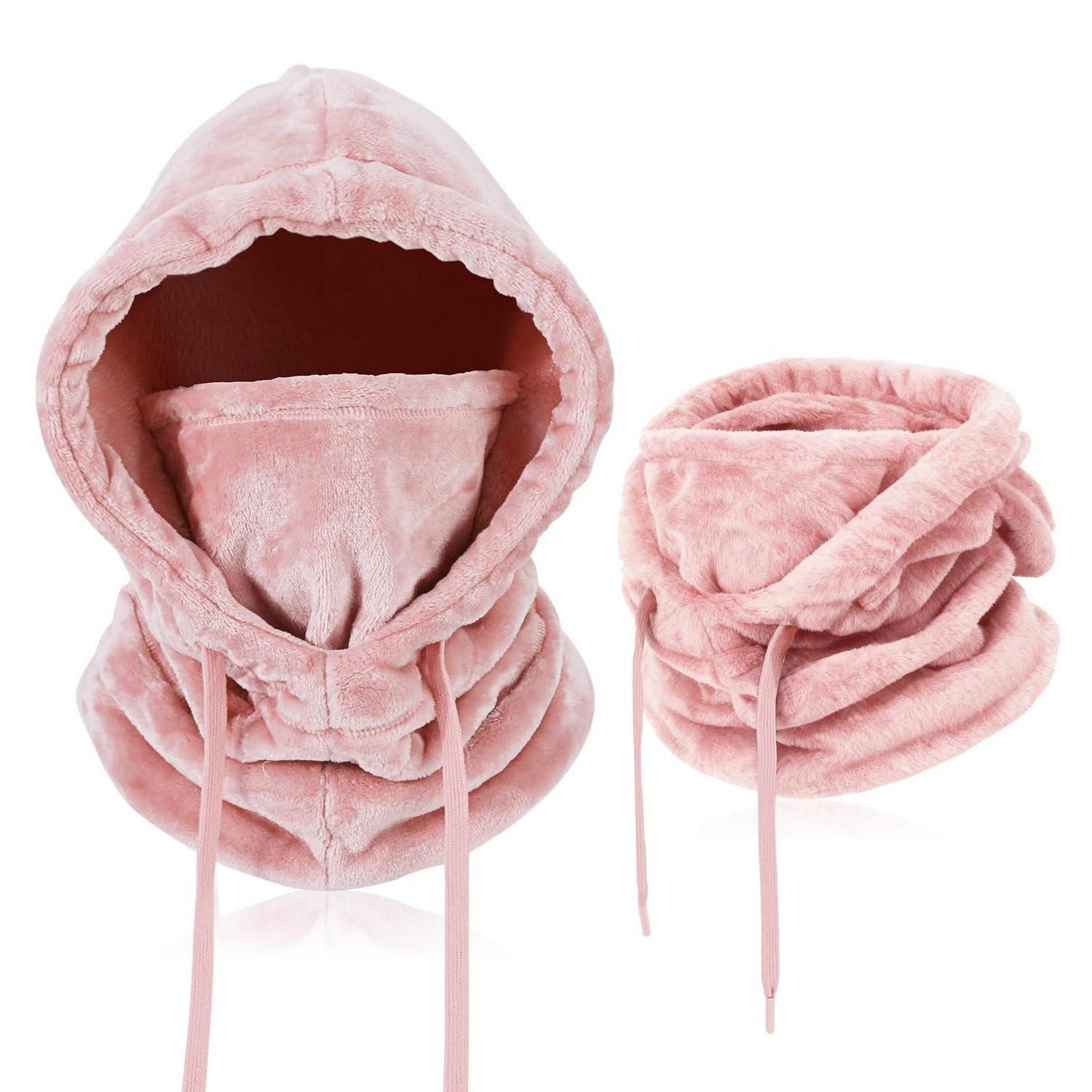 LuxusKollektion Sturmhaube Sturmhaube Skimaske Herren Damen Winddicht Thermofleece Rosa