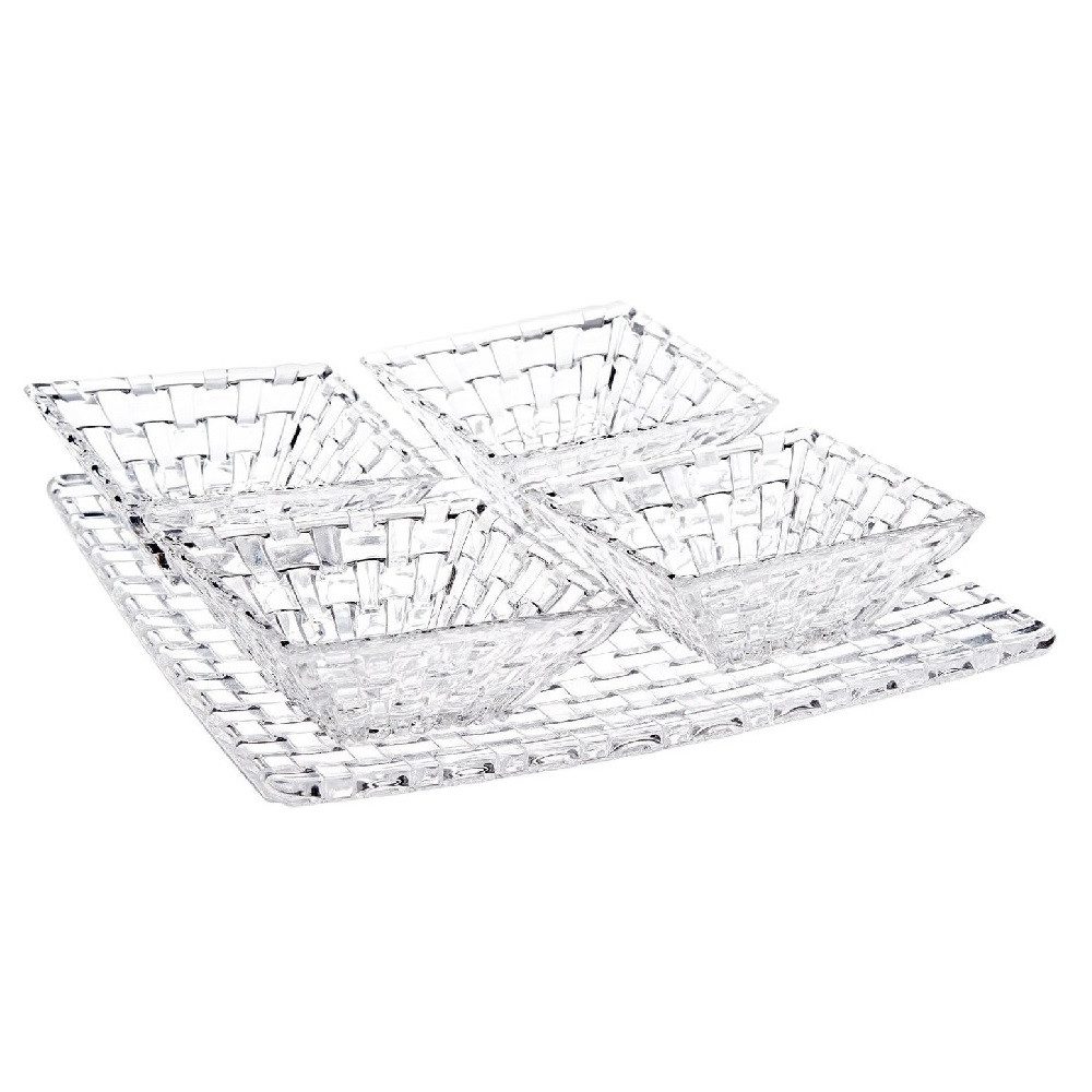 Nachtmann Servierschüssel Nachtmann Bossa Nova Serving Set 5tlg., Glas, (Packung)