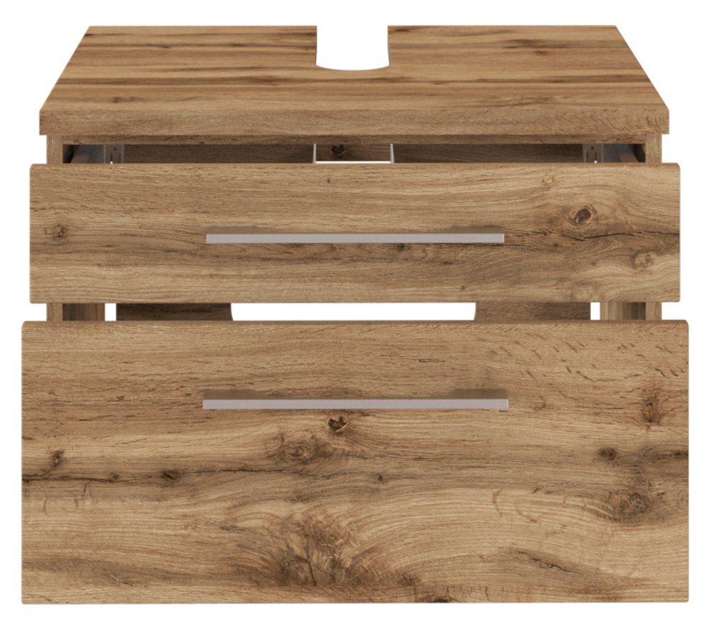 HELD MÖBEL Unterschrank Unterbeckenschrank Davos 60 cm Wotaneiche/Wotaneiche