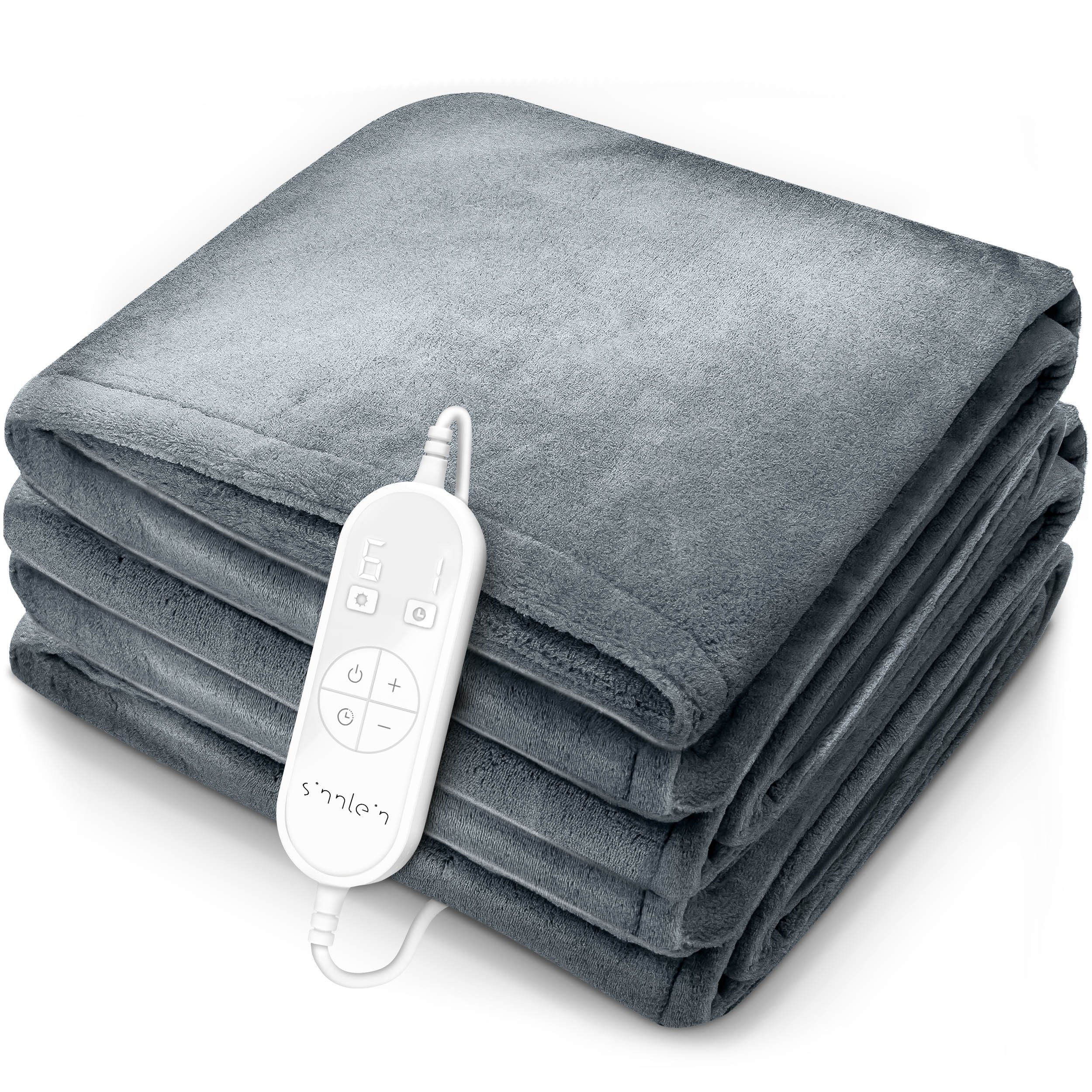 sinnlein Heizdecke Heizdecke elektrisch Wärmeunterbett XXL Wärmedecke Abschaltautomatik, Heizdecke aus Plüsch, waschbar bis 40°C, Digitalanzeige