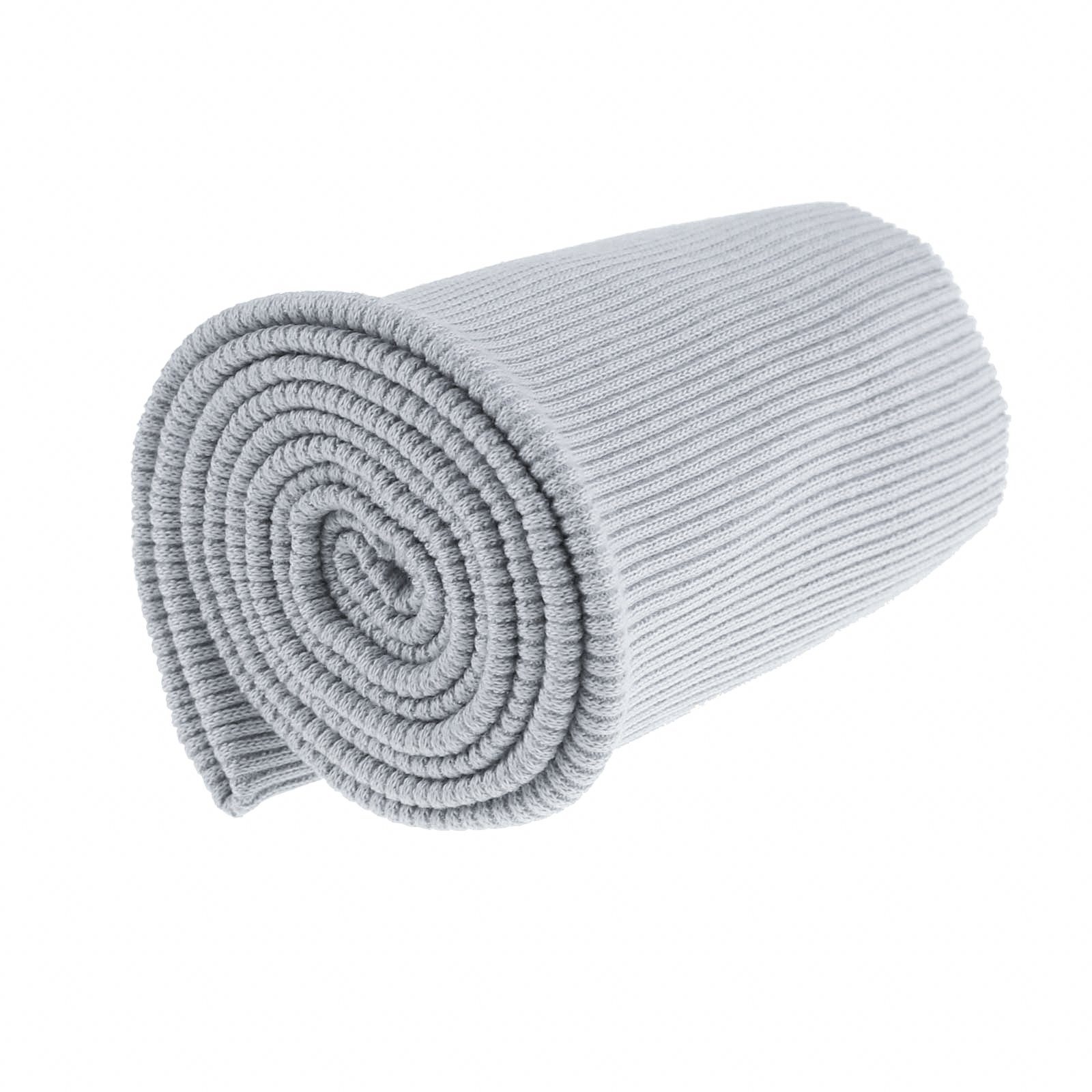 maDDma Stoff 16x80cm Strickbündchen elastisch, gerippt, grau