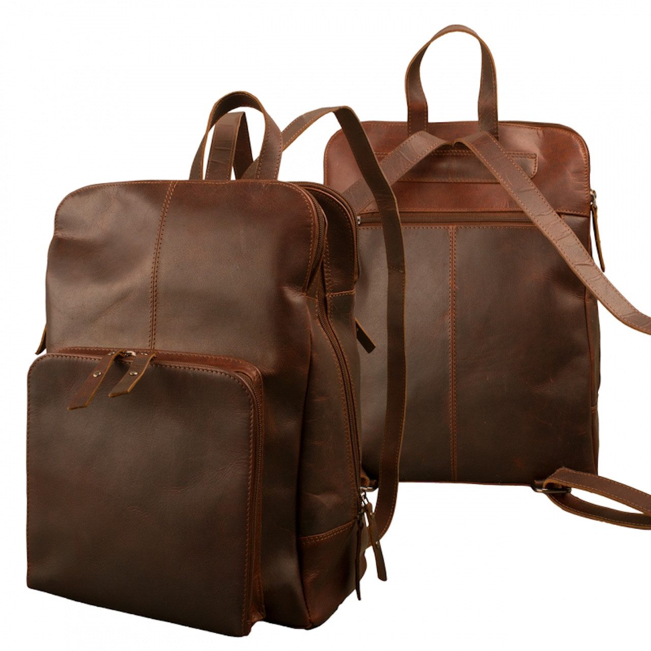 MF Rucksack Vintage Büffel Leder Rucksack - Perfekt für Profis