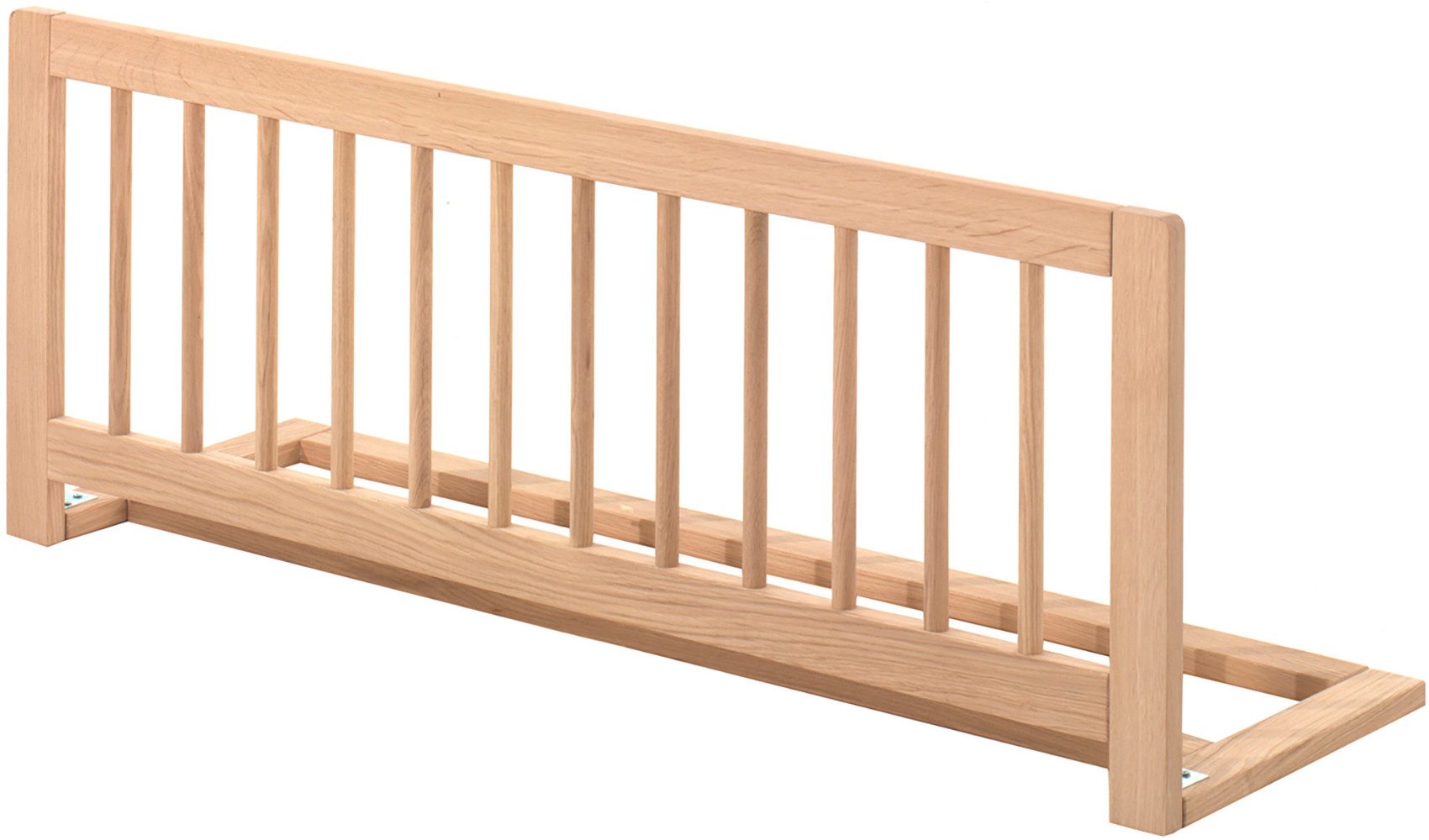 Vipack Hausbett Forrest mit Dachaufbau, Rausfallschutz vorne und Textilhimmel, aus massiver Eiche geölt 90/200, wahlweise mit u. ohne Bettschublade