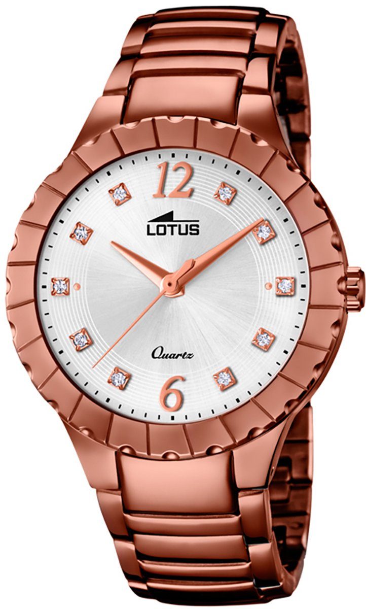 Lotus Quarzuhr Lotus Damen Uhr Fashion L18413/1, (Armbanduhr), Damen  Armbanduhr rund, Edelstahlarmband bronze