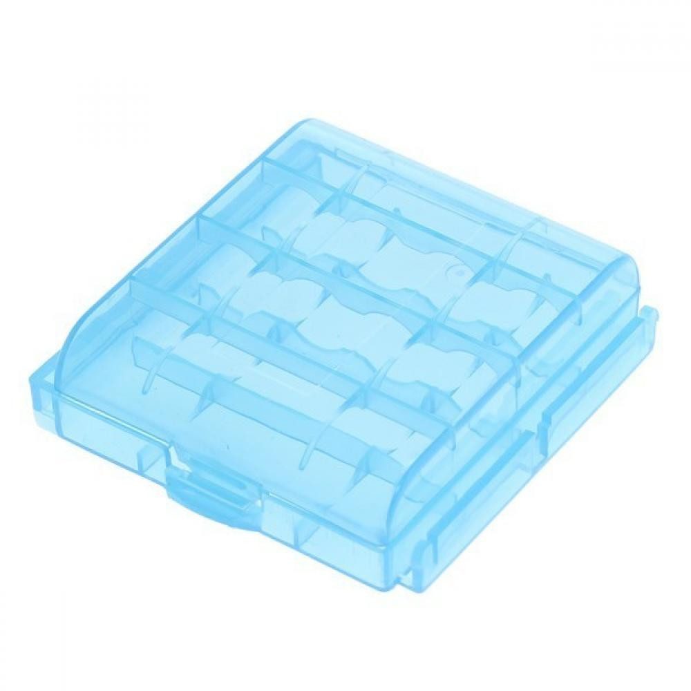 Batteriebox Transportbox für bis zu 4 Mignon (AA) / Micro (AAA) Batterien - Farbe: