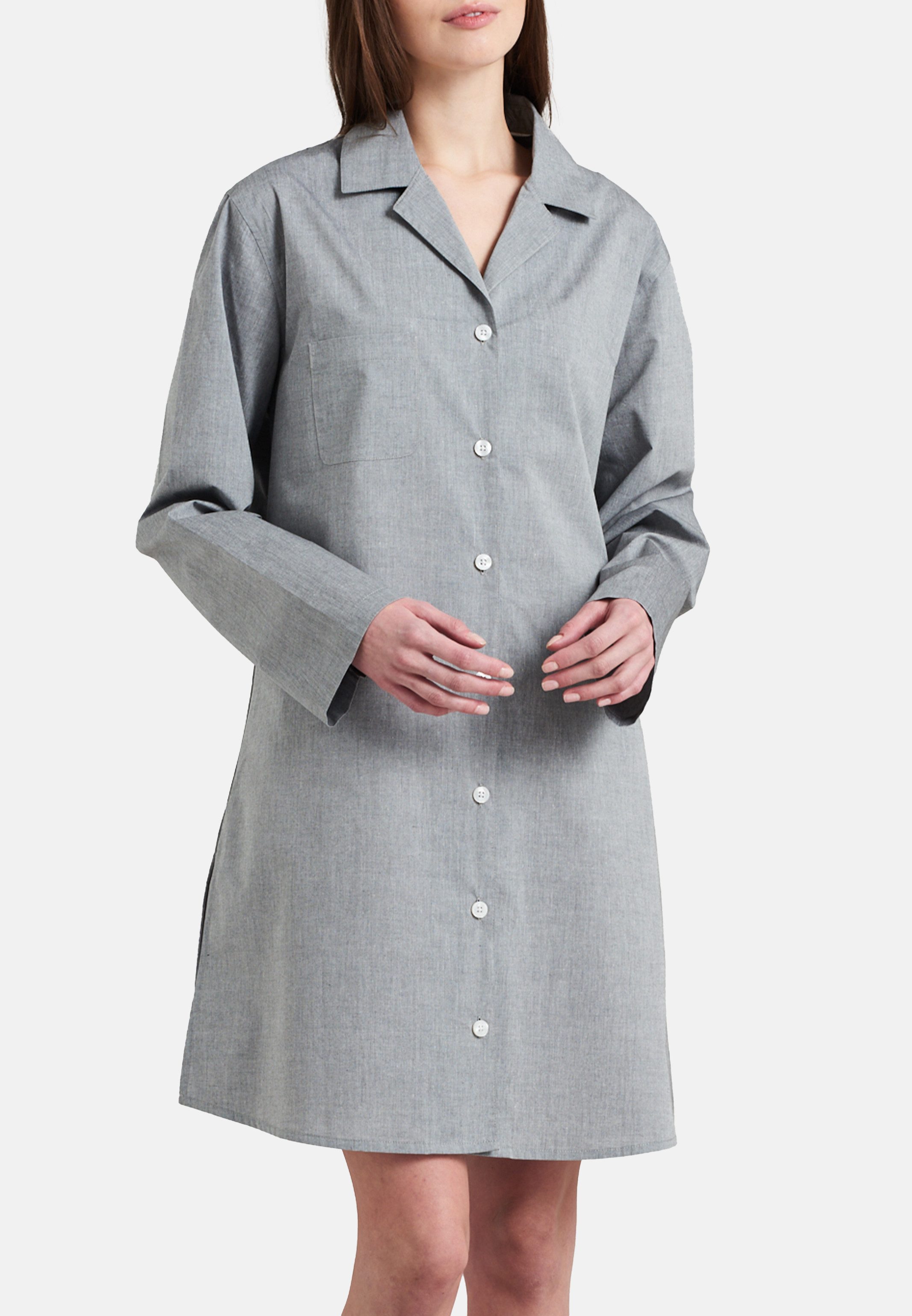 seidensticker Nachthemd Chambray (1-tlg) Nachthemd langarm günstig online kaufen
