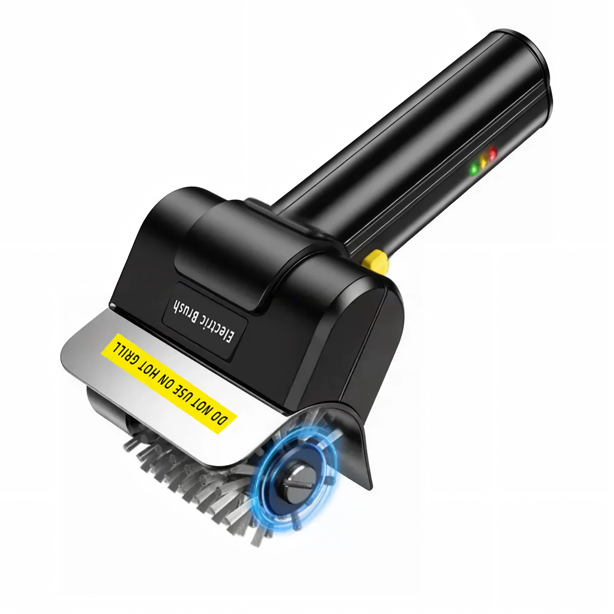 Bolwins Grillbürste E42D Elektrische Grillbürste für Grillrost kabellos mit Edelstahlrolle, Holzkohlegrills, Gasgrills, Grillplatten, Planchas, Outdoor-Grills, Terrassengrills, (Komplettset, 1-tlg., Grillbürste, USB kabel, Schraubenschlüssel, handschuhe,