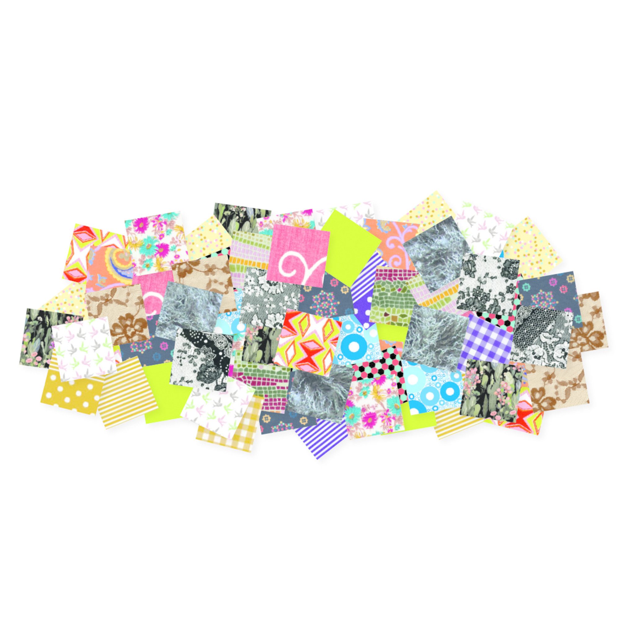 décopatch Bastelkartonpapier Großpackung mit zugeschnittenen Bogen -Papier quadratisch 3x3cm MP007C, DECO-Papiers