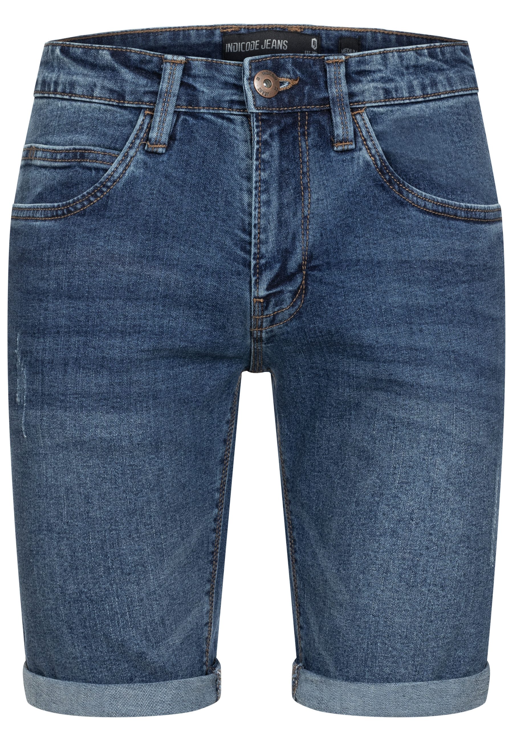 Indicode Jeansshorts Herren Caden Jeans Shorts Herrenshorts mit 5 Taschen, günstig online kaufen