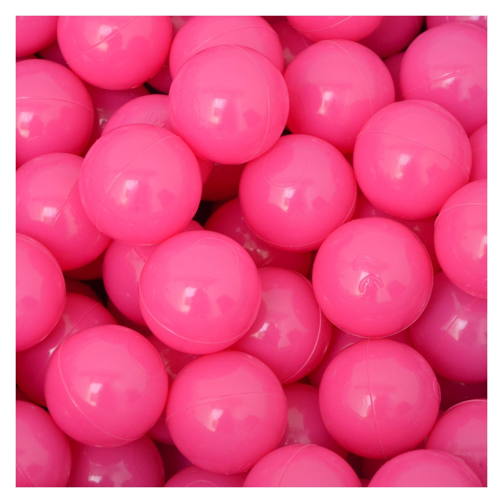 LittleTom Bällebad-Bälle 50 Bälle für Bällebad 5,5cm Babybälle Plastikbälle Baby, Baby Spielbälle Pink