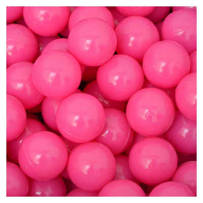 LittleTom Bällebad-Bälle 50 Bälle für Bällebad 5,5cm Babybälle Plastikbälle Baby, Baby Spielbälle Pink