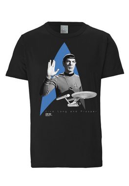 LOGOSHIRT T-Shirt Star Trek - Spock, Logo, USS Enterprise mit lizenziertem Print