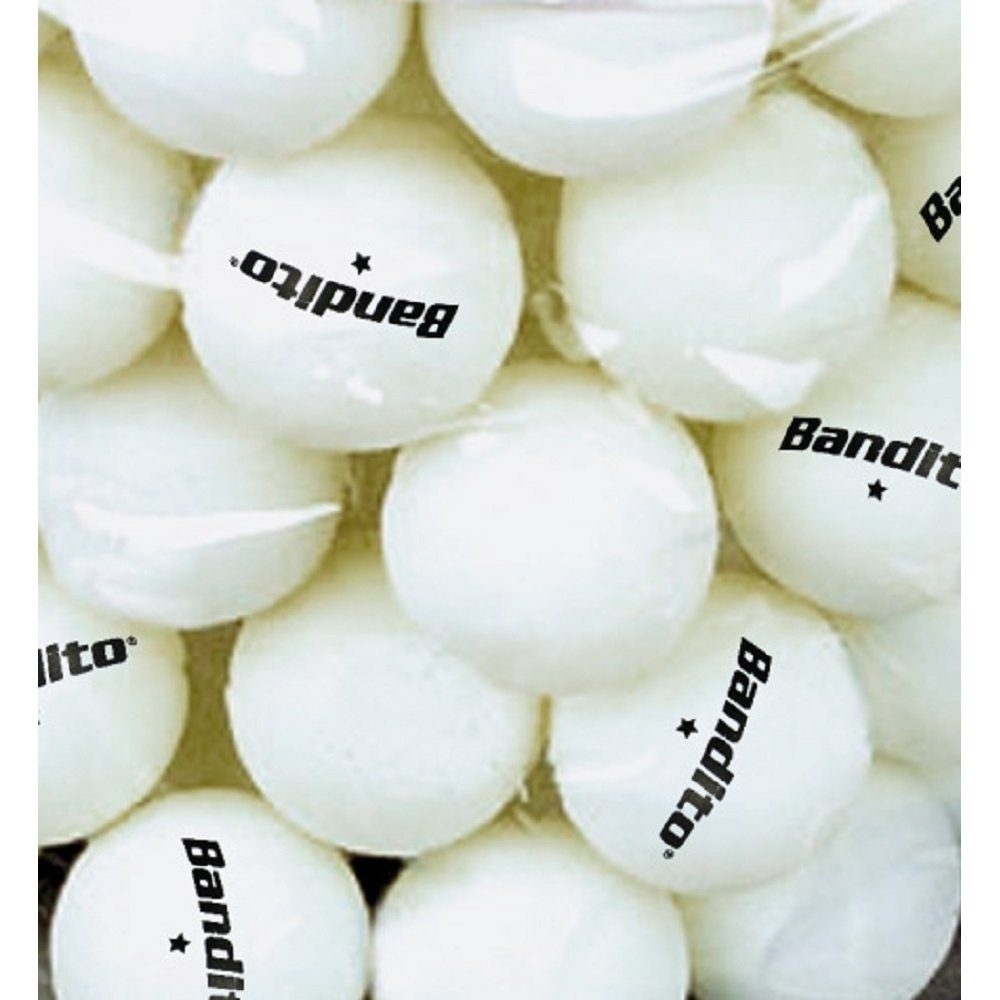 Bandito Tischtennisball TT-Bälle * 100 Stück inkl. Tragetasche, weiß (Spar-Set, 100-St), 100 Stück