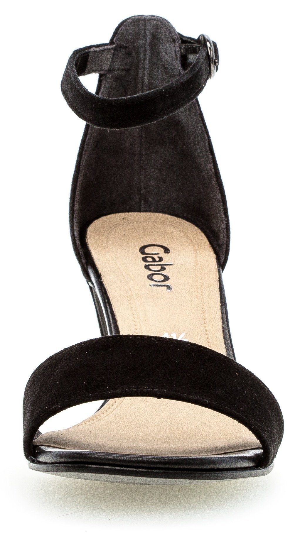 Gabor mit Fesselriemchen Sandalette verstellbarem schwarz