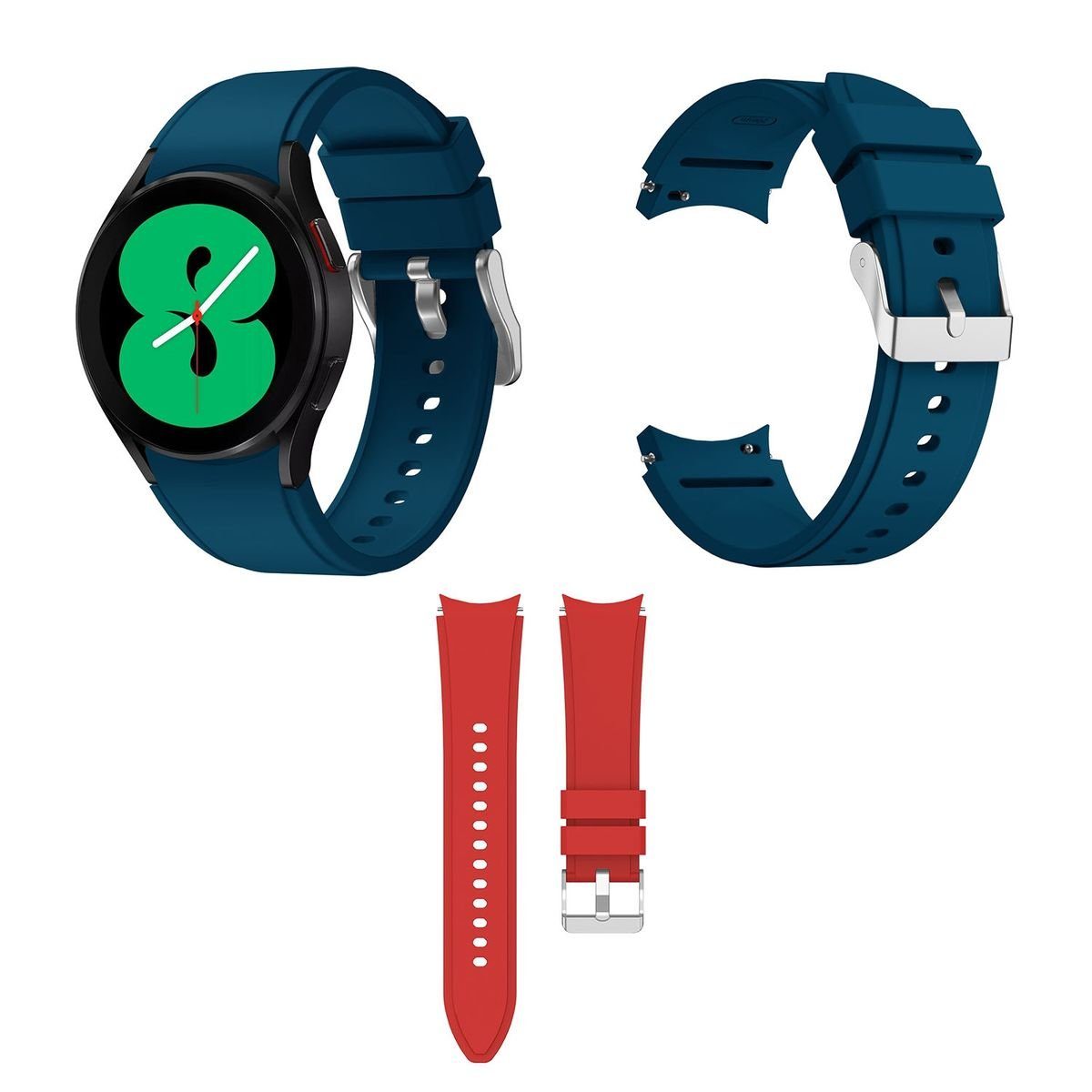 Wigento Smartwatch-Armband Für Samsung Galaxy Watch 6 5 4 Normal Pro  Classic alle Größen Armband | Uhrenarmbänder