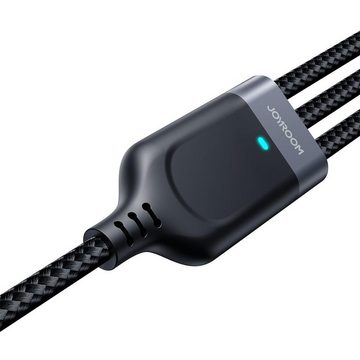 JOYROOM S-1T3018A18 Smartphone-Kabel, USB-C, micro-USB, Lightning, USB Typ A (30 cm), 3in1 USB Multi Handy Schnell Ladekabel micro USB Type C Kabel Typ C