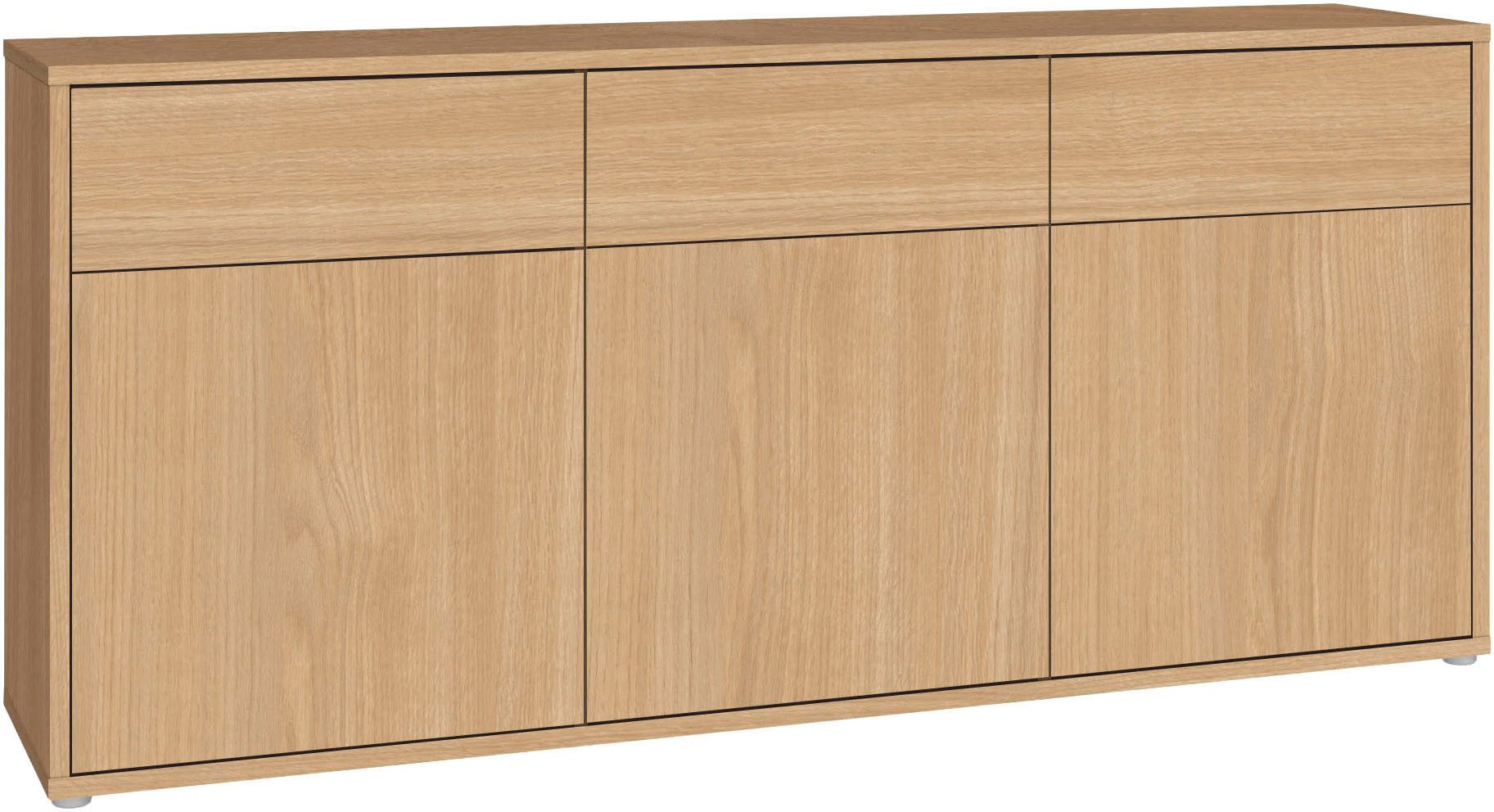 FORTE Sideboard Alice Springs, Sideboard, Breite 184,2 cm, viel Stauraum, Schubkästen mit Vollauszug, Push to open, grifflos