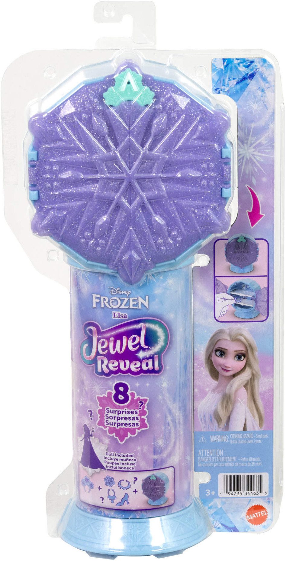 Mattel® Anziehpuppe Disney Die Eiskönigin, Juwel Reveal Elsa