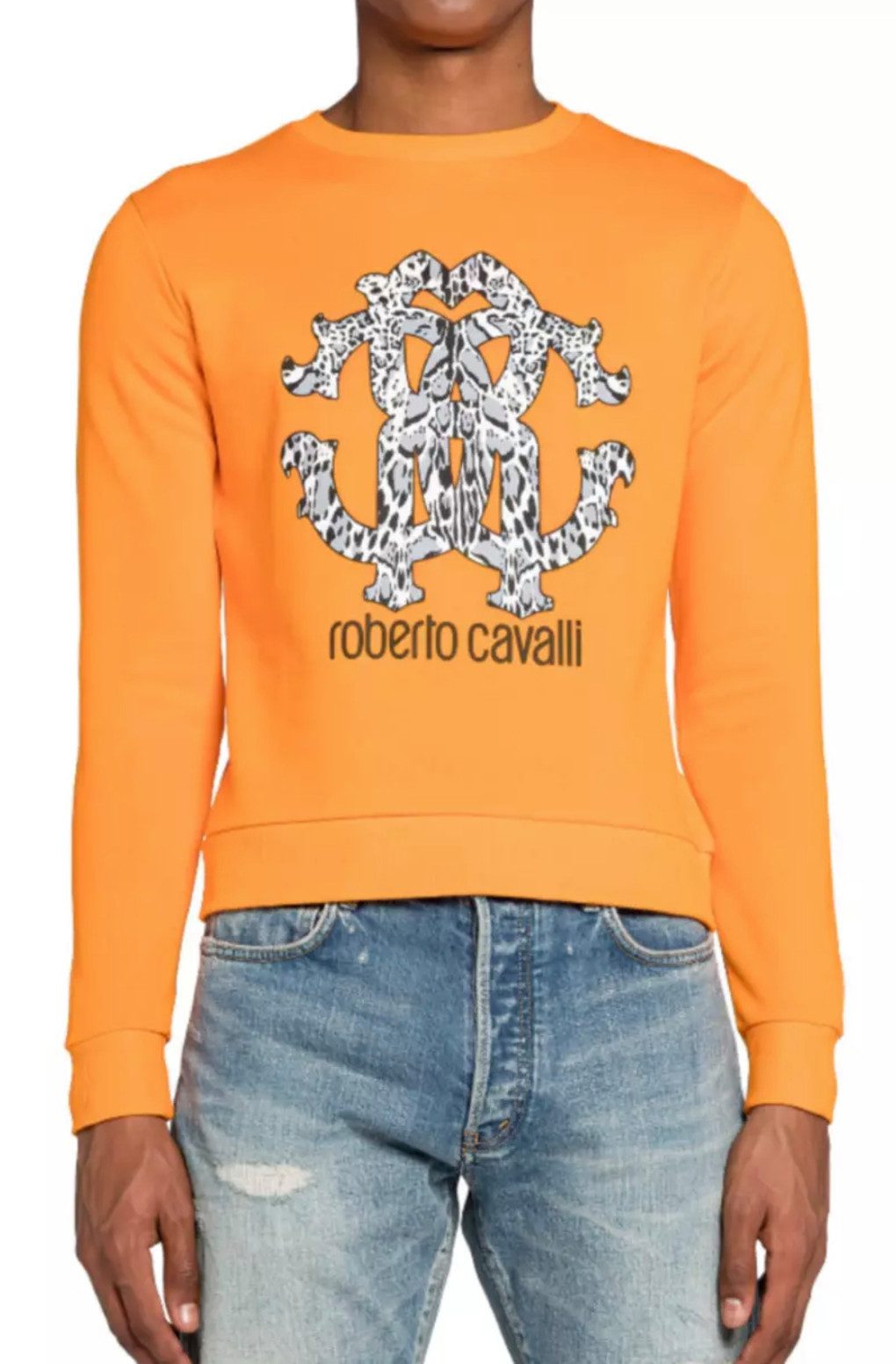 roberto cavalli Sweatshirt Unisex Lynx RC Logo Pullover Genderneutrales Design für vielseitigen Einsatz