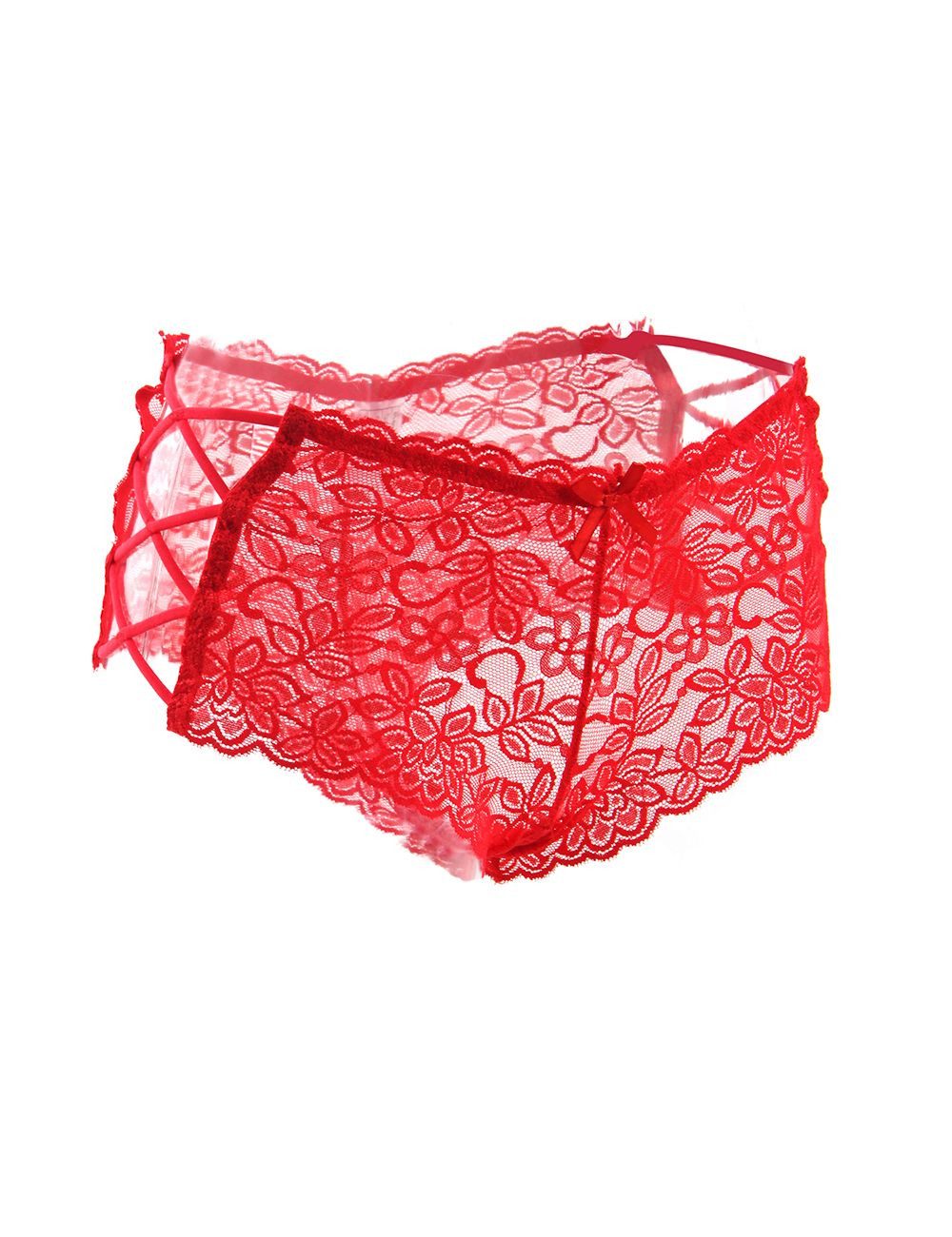 CHRISTINE LE DUC Shorts Spitzen-Slip - Rot – Bild 5 von 5