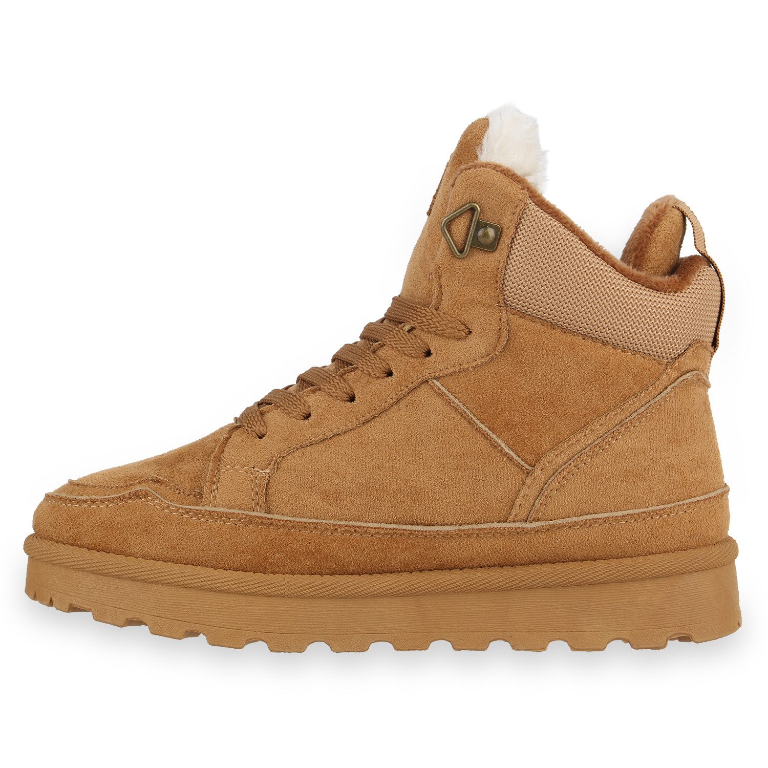 VAN HILL 841867 Sneaker Damen Warm Gefütterte Sneaker High Bequeme Profil-Sohle