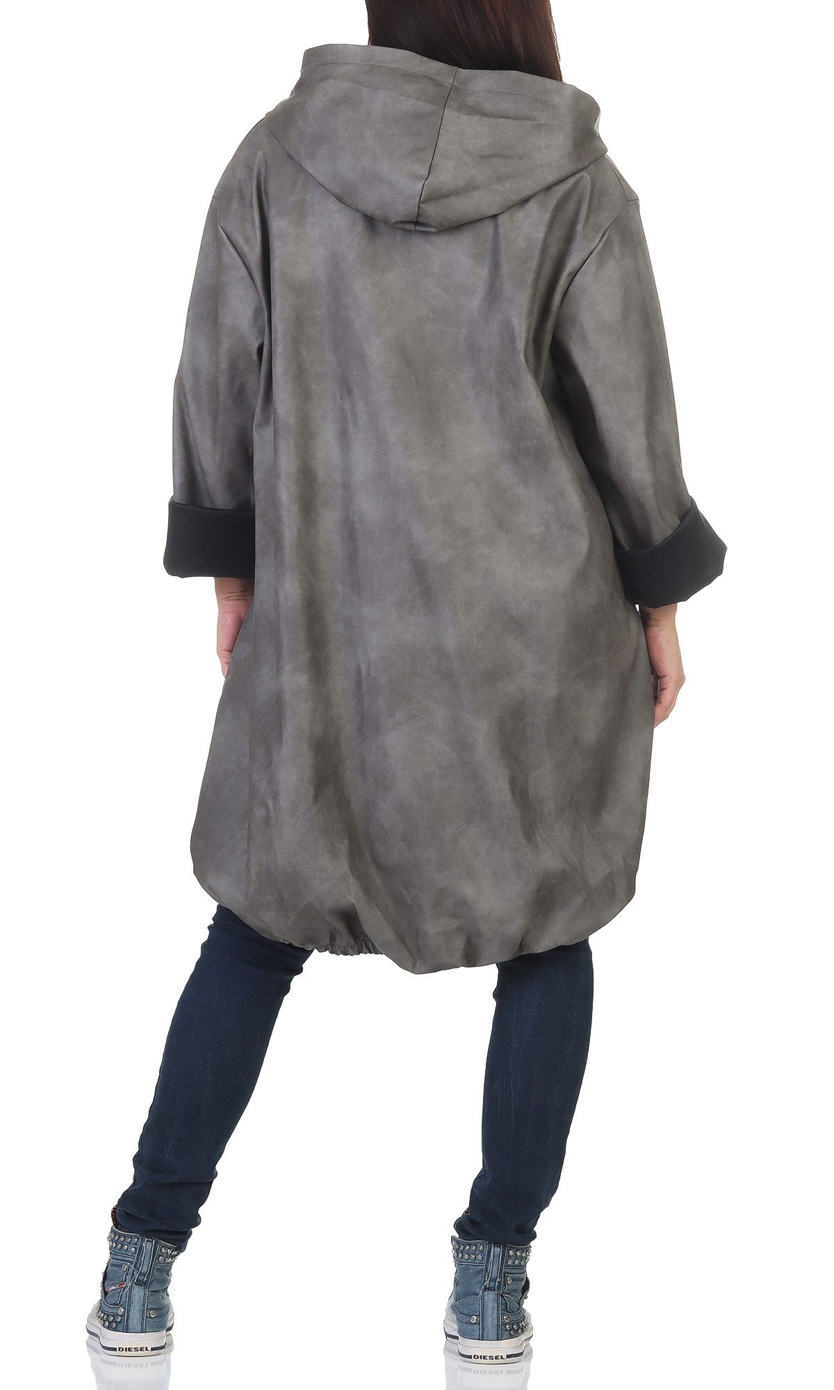 simaranda Regenjacke Damen Jacke 35346 38-42 Grau Unifarben