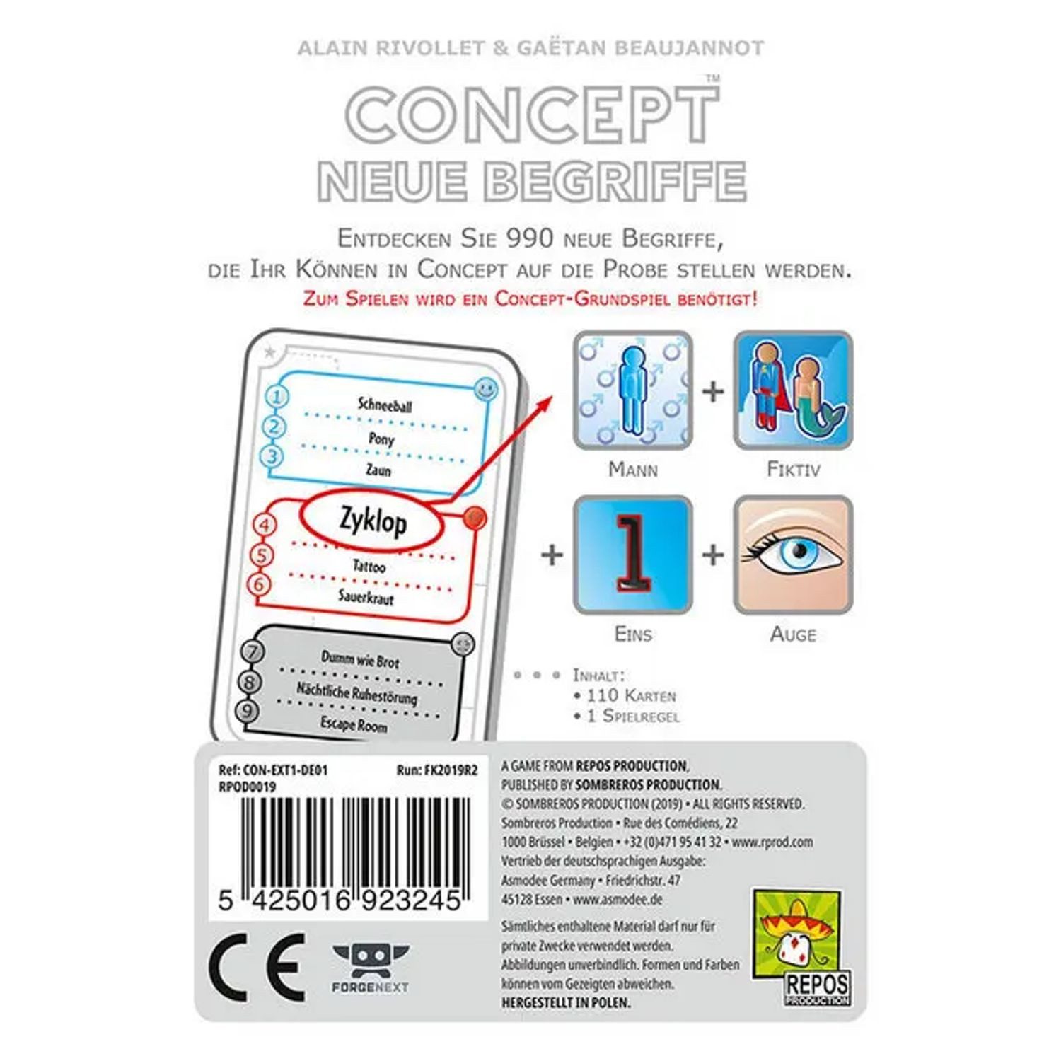 Asmodee Spiel Concept - Neue Begriffe