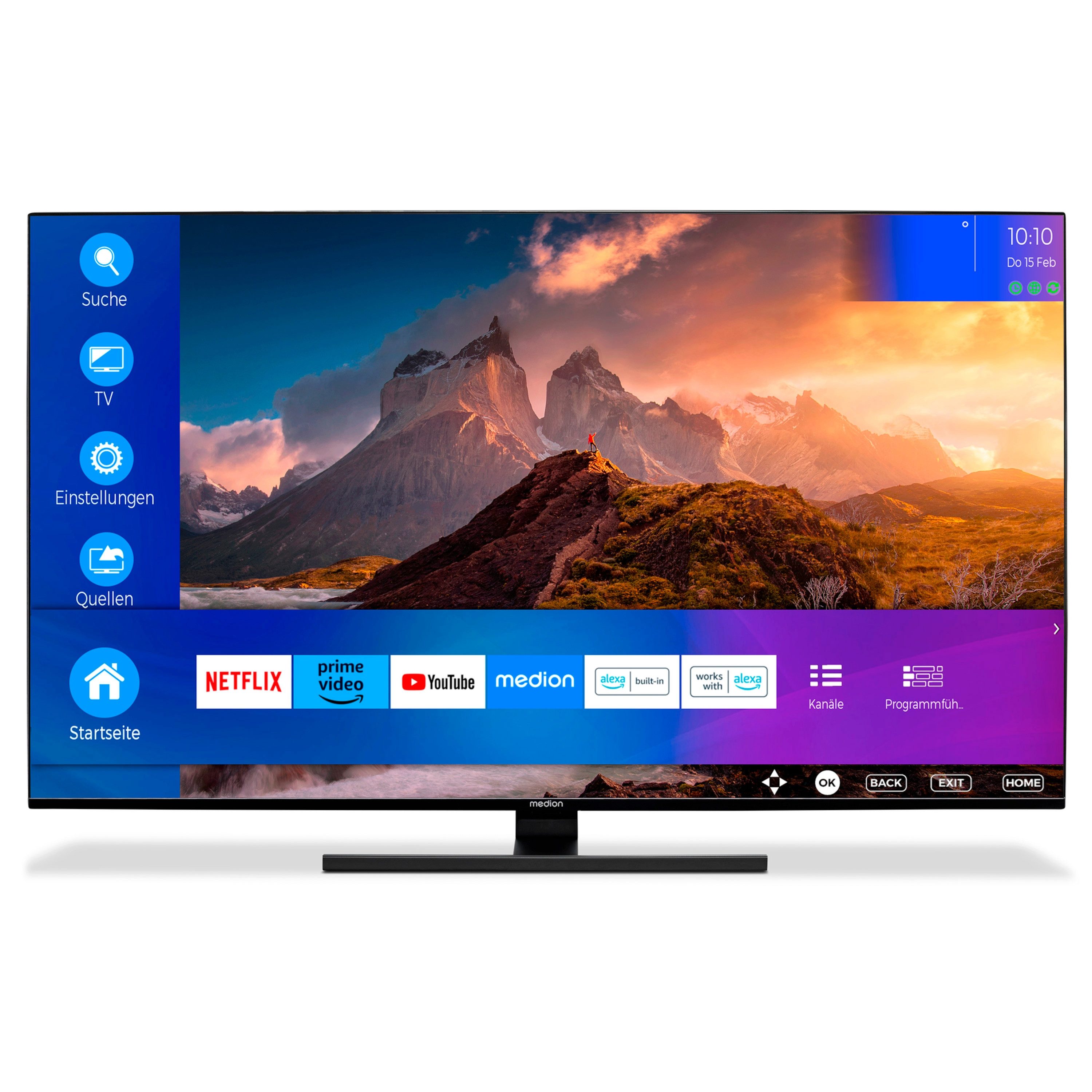 Medion® MD30987 LCD-LED Fernseher (138.8 cm/55 Zoll, 4K Ultra HD, Smart-TV, 60Hz, 60Hz, X15574X15574)