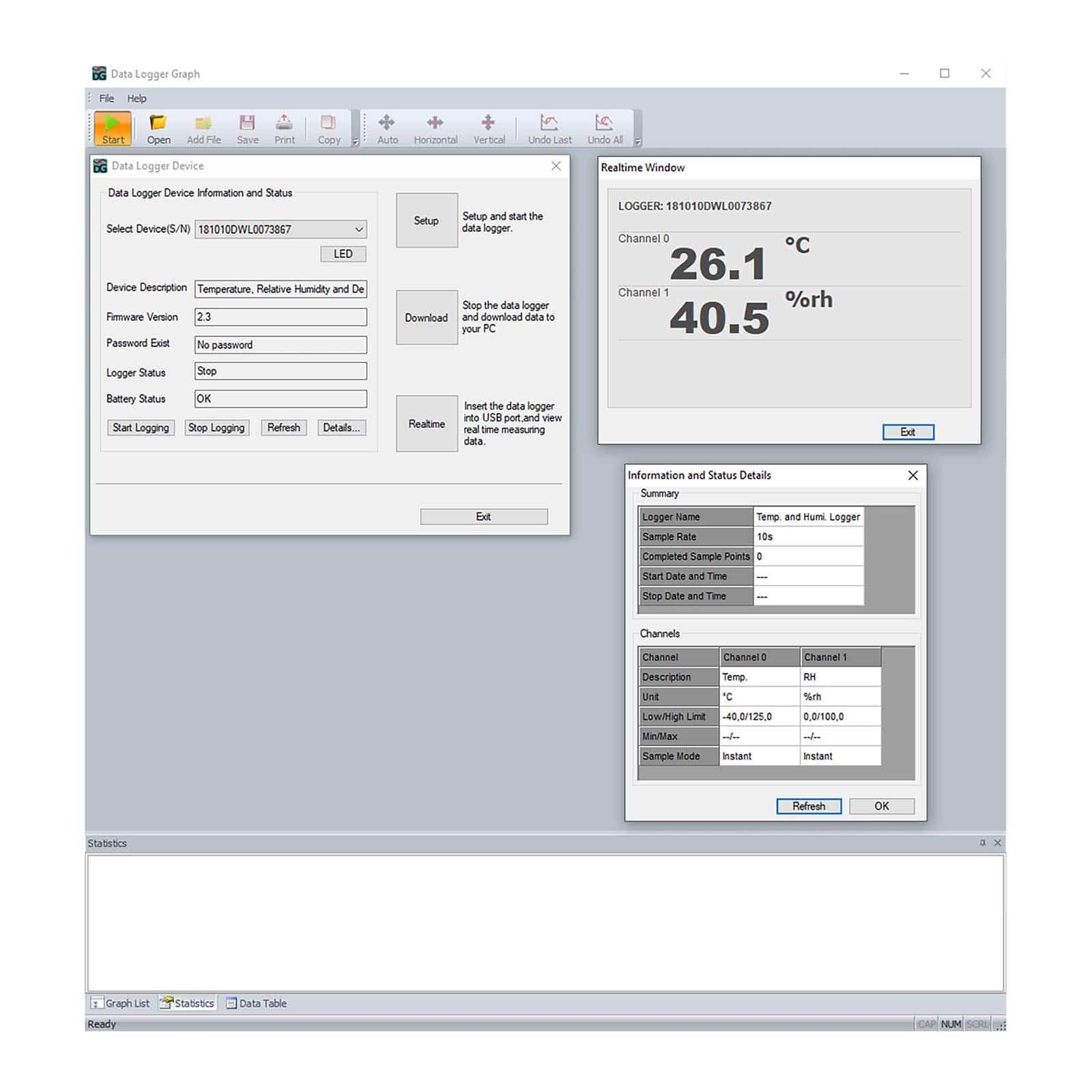 Temperatur Steinberg Luftfeuchtigkeit Datenlogger Systems ext. Sensor -40-125°C - + Feuchtigkeitsmesser LCD