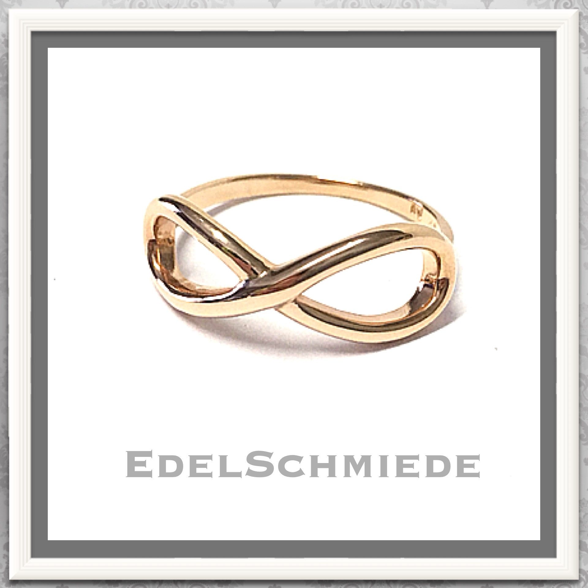 Silberring zarter Silberring Unendlichkeitsacht 925 rosé Größe 56