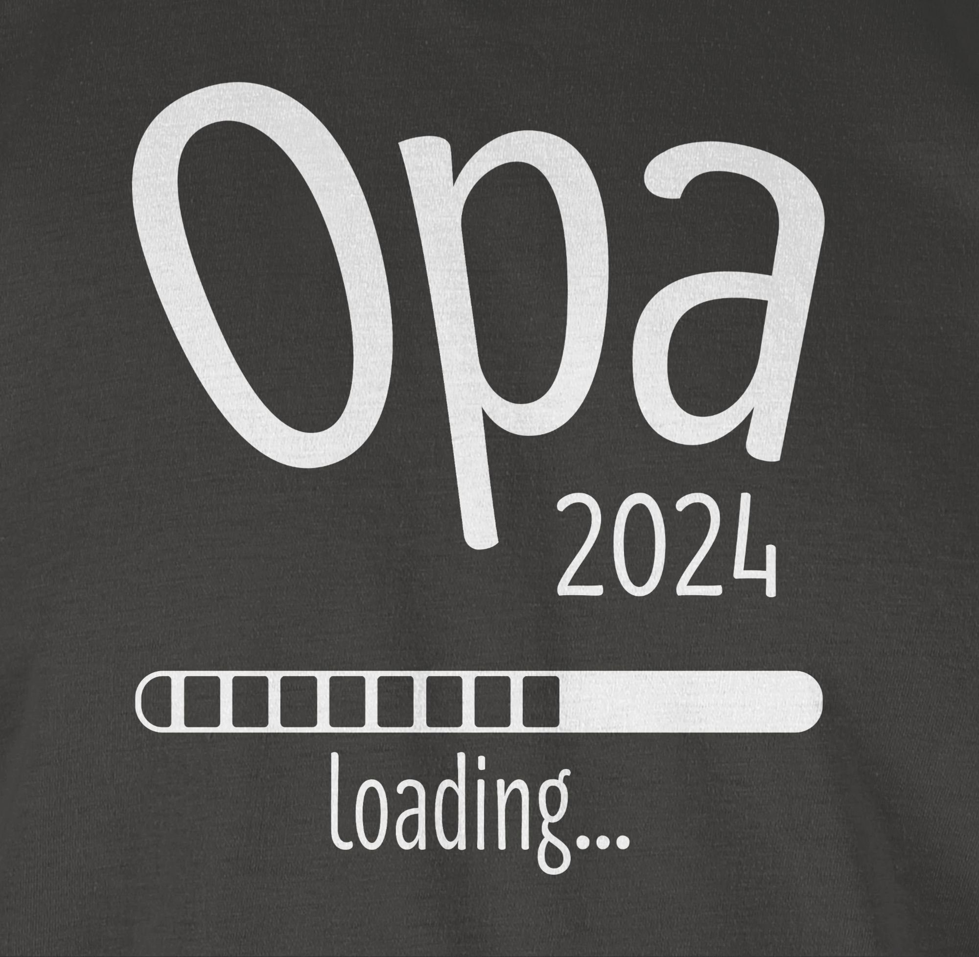 Shirtracer T-Shirt Opa 2024 3 Opa Geschenke Dunkelgrau loading