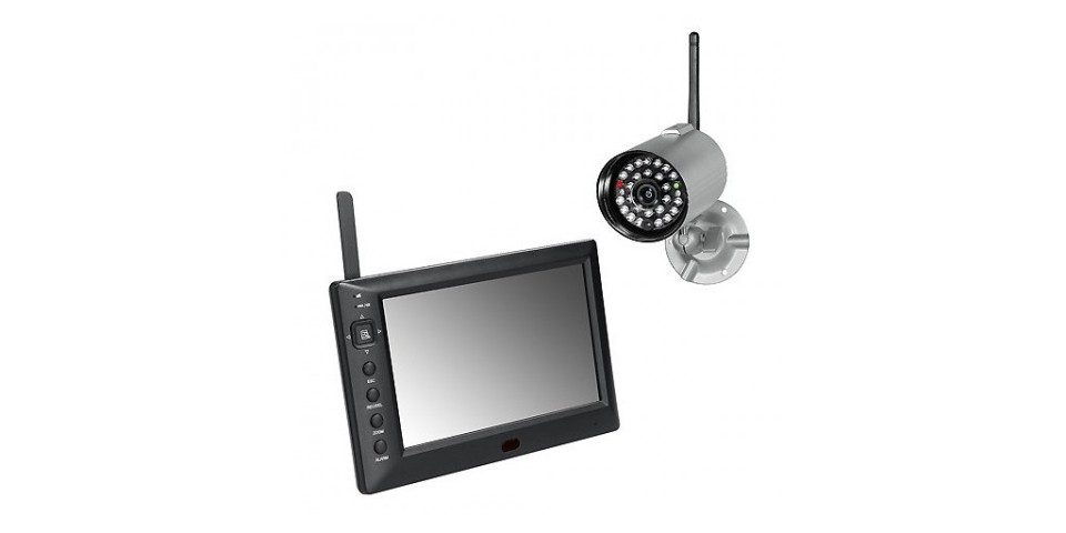 Indexa Überwachungskamera Indexa DF270 SET Funk-Überwachungskamera, 7 Zoll Monitor + Außenkamera