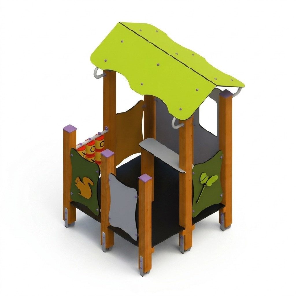 JVmoebel Spielhaus Buntes Spielhaus mit Kinderbank und Zelt für kreative Abenteuer, Made in Europa