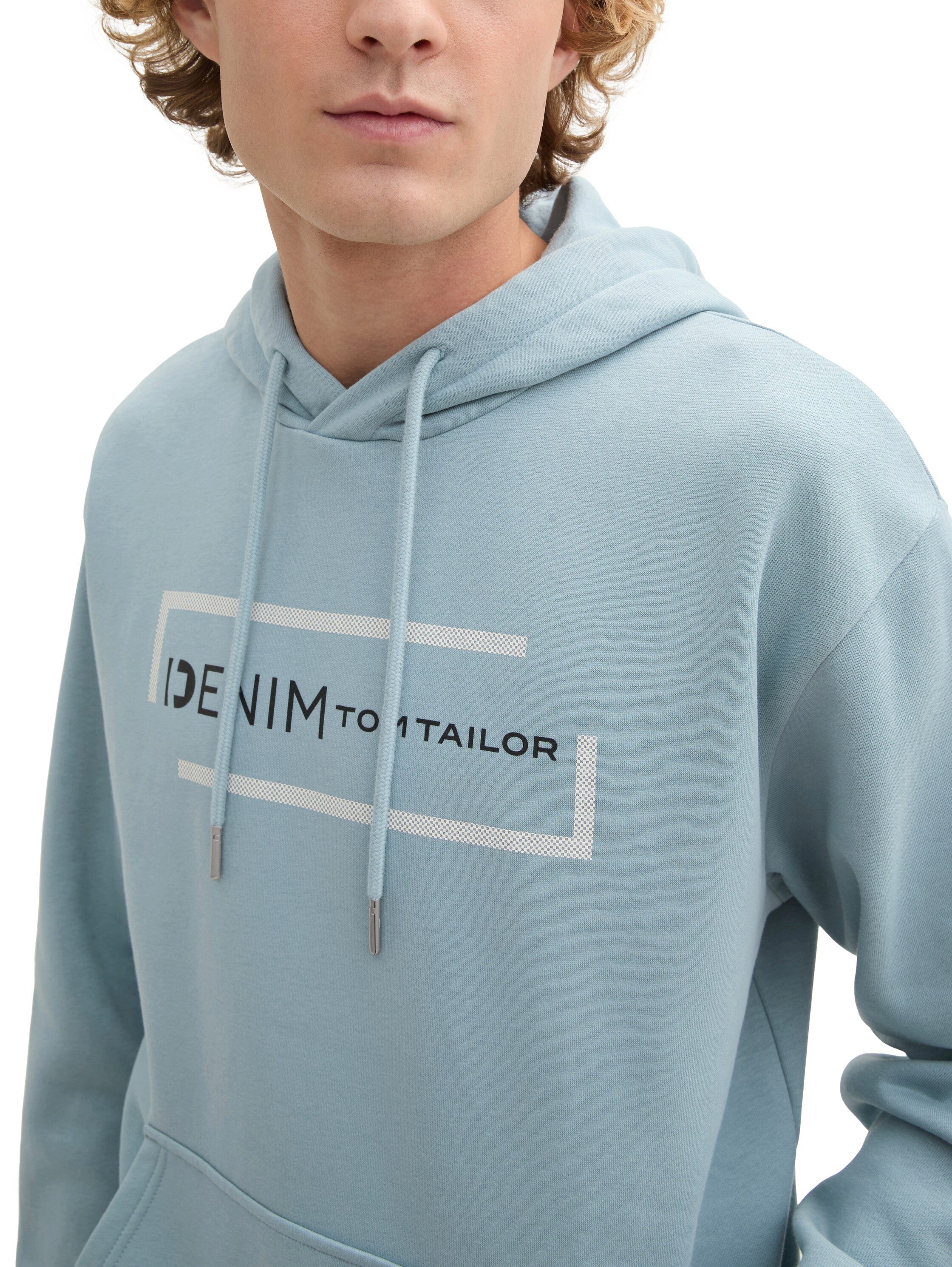 TOM TAILOR Denim Hoodie mit großem Logoprint