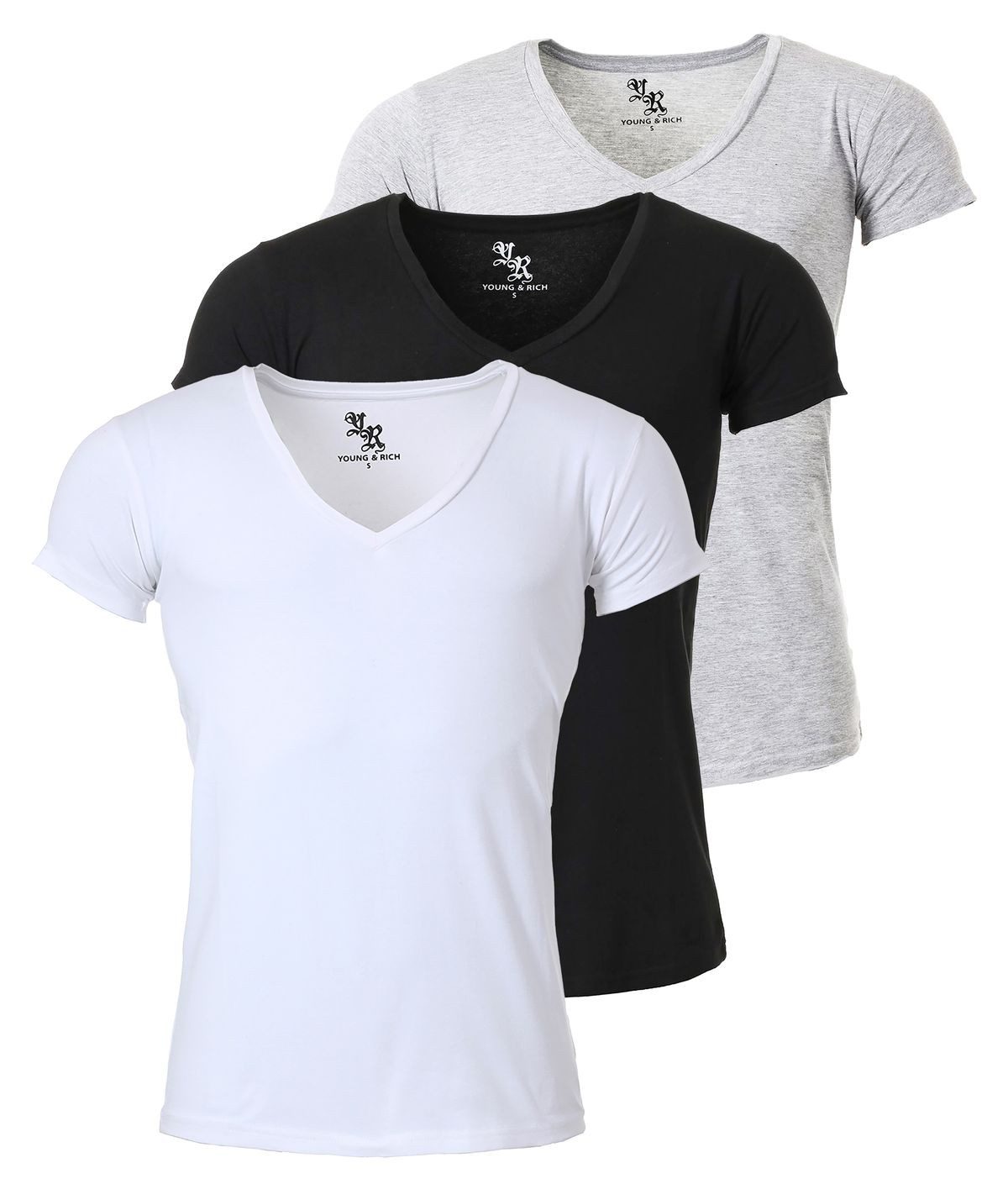 Young & Rich T-Shirt Herren Uni günstig online kaufen