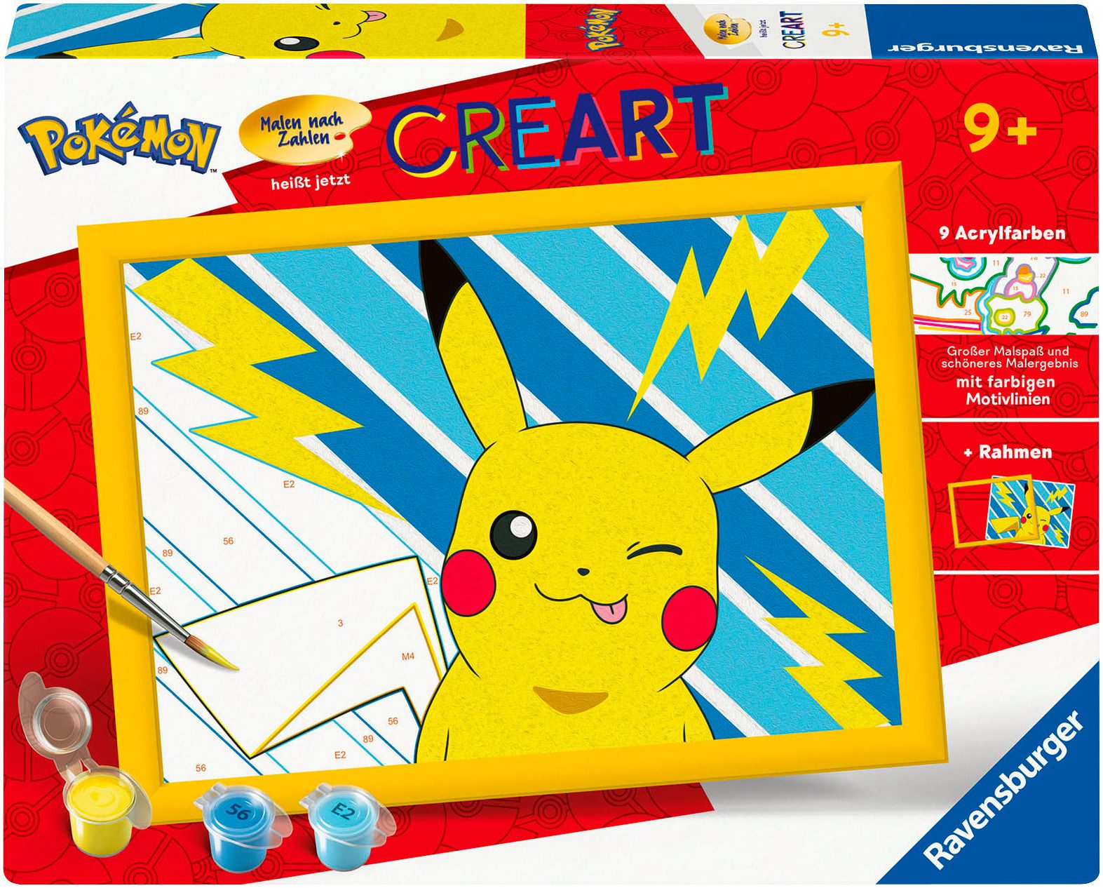 Ravensburger Malen nach Zahlen CreArt, Freches Pikachu, Made in Europe